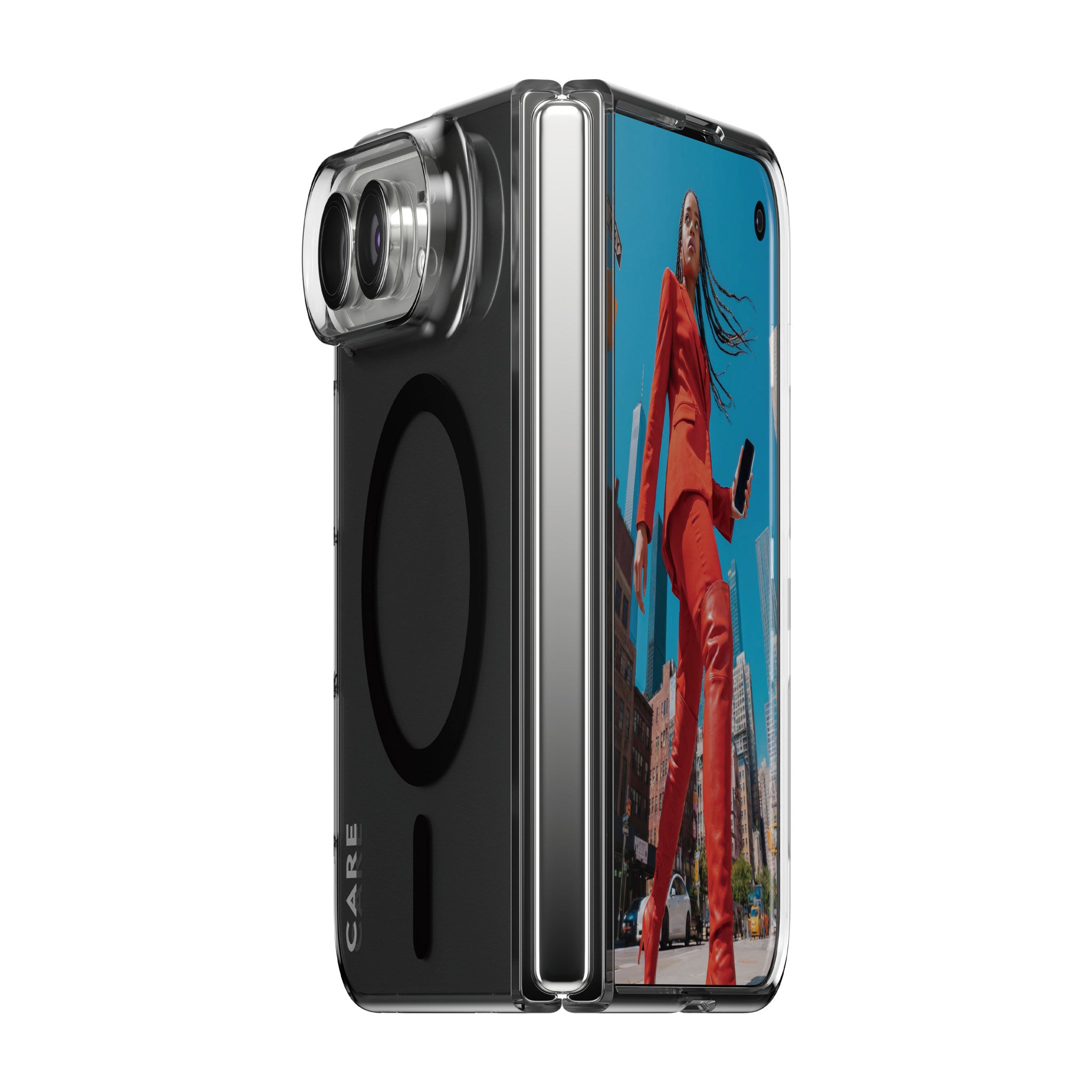 CARE™ by PanzerGlass® SL1M Case Smokey w. Black MagSafe iPhone 2026 Fold