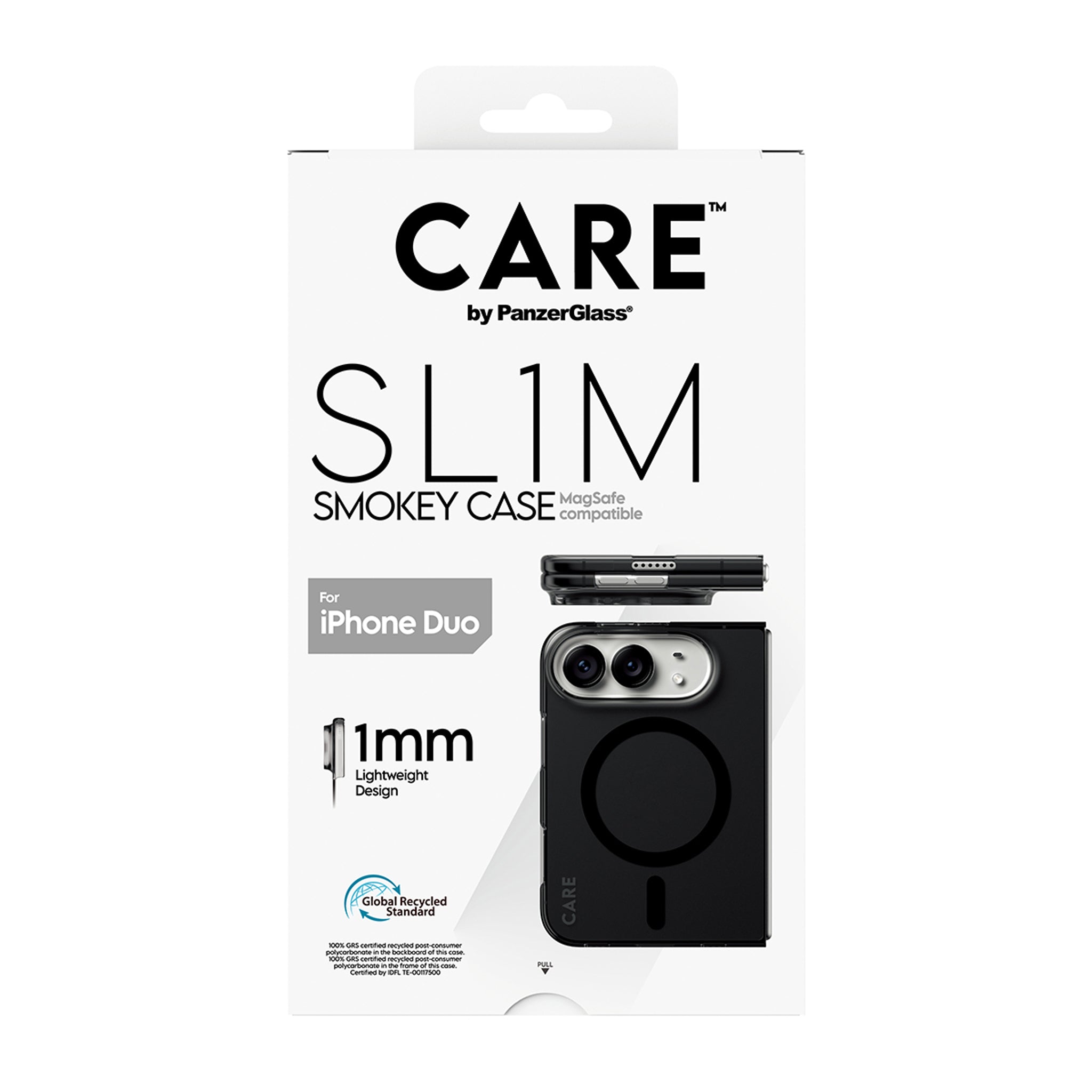 CARE™ by PanzerGlass® SL1M Case Smokey w. Black MagSafe iPhone Duo