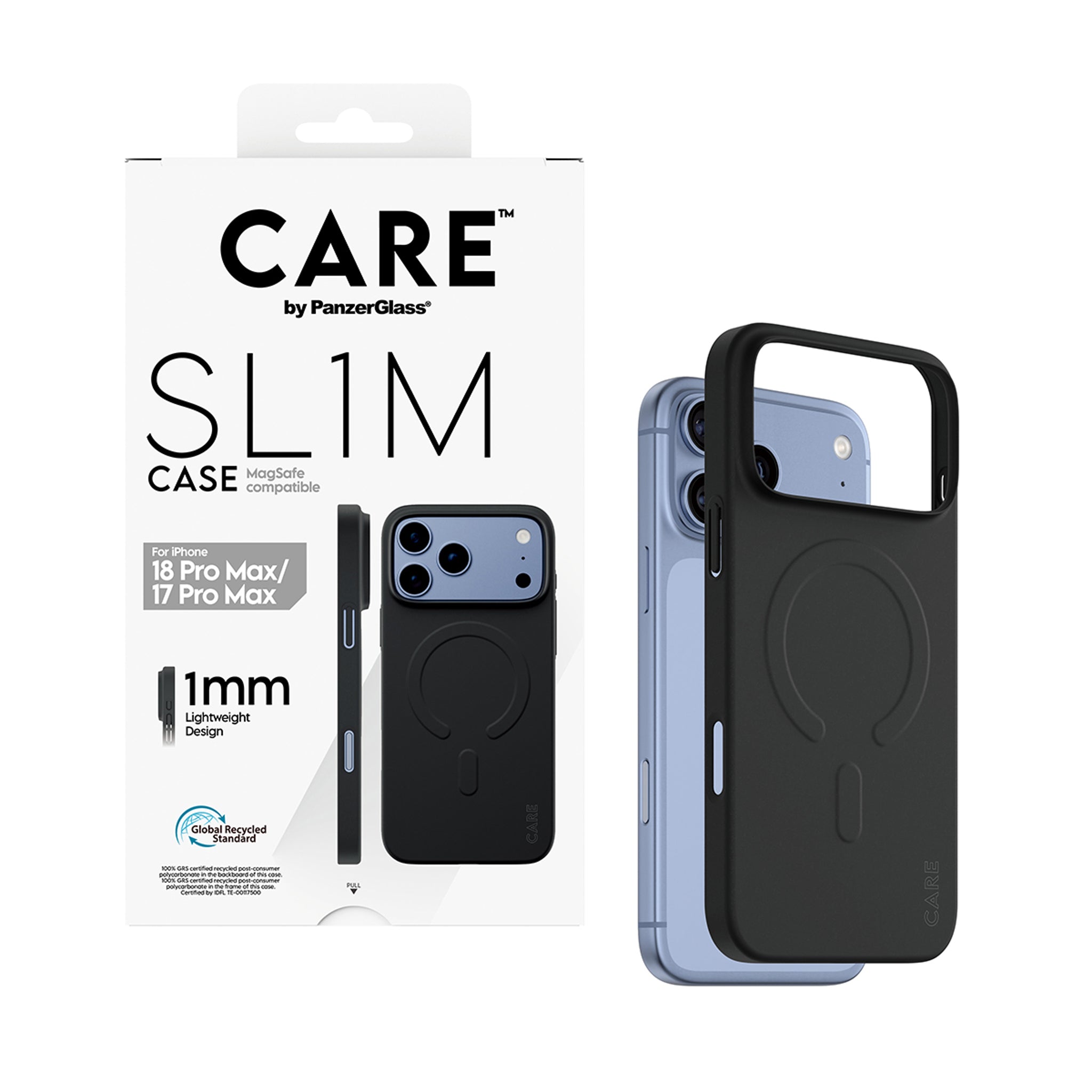 CARE™ by PanzerGlass® SL1M Case Black w. MagSafe iPhone 18 Pro Max | 17 Pro Max