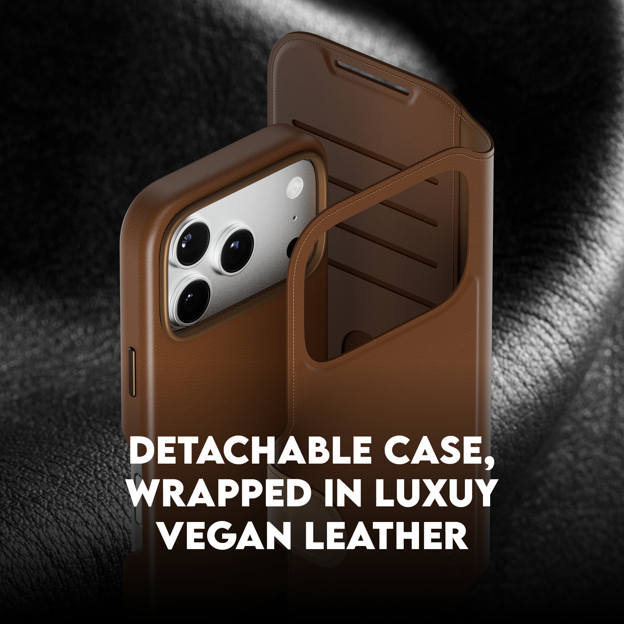 CARE™ by PanzerGlass® Tango 2-in-1 Wallet Case Brown w. MagSafe iPhone 18 Pro | 17 Pro