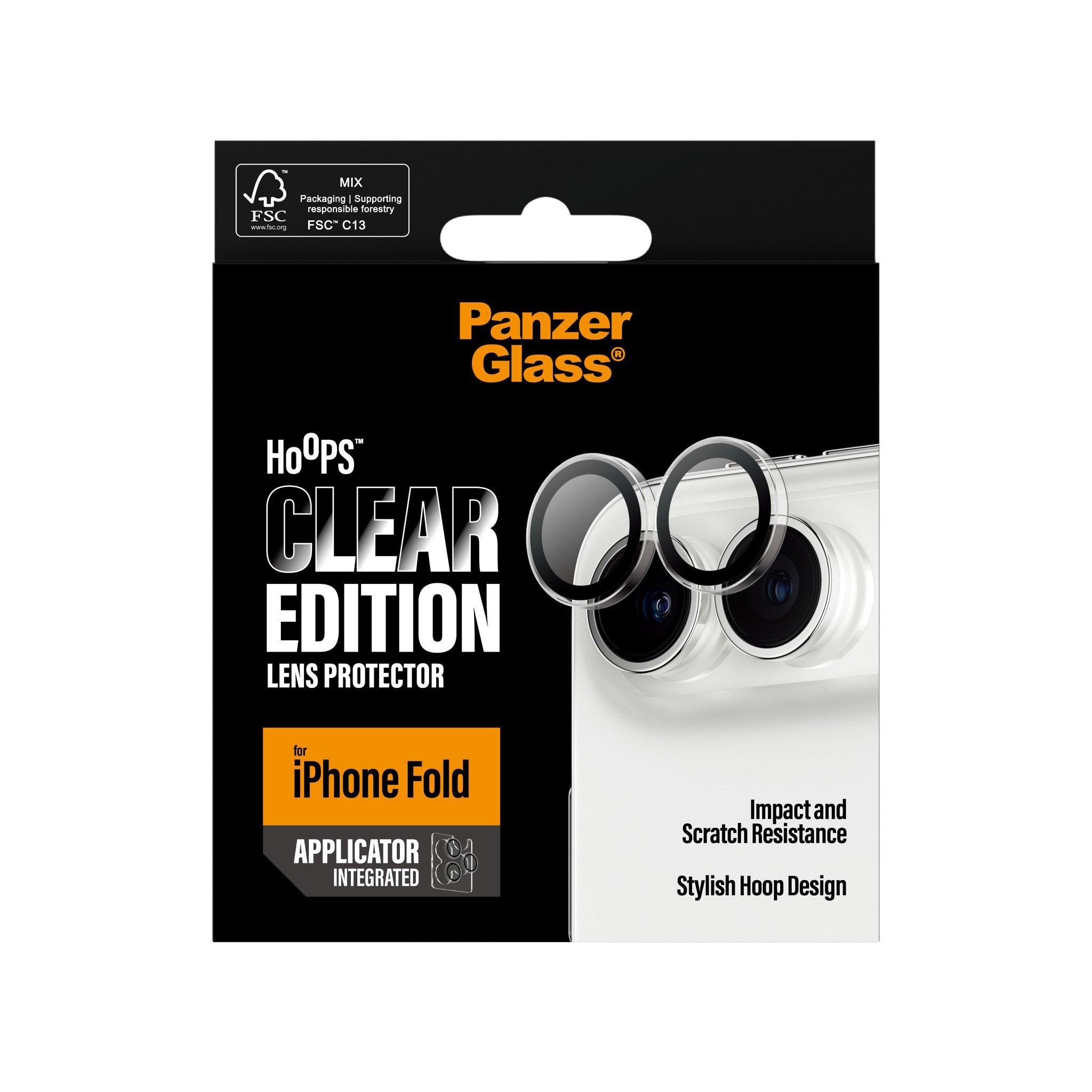 PanzerGlass® Hoops® Camera Lens Protector Transparent iPhone 2026 Fold