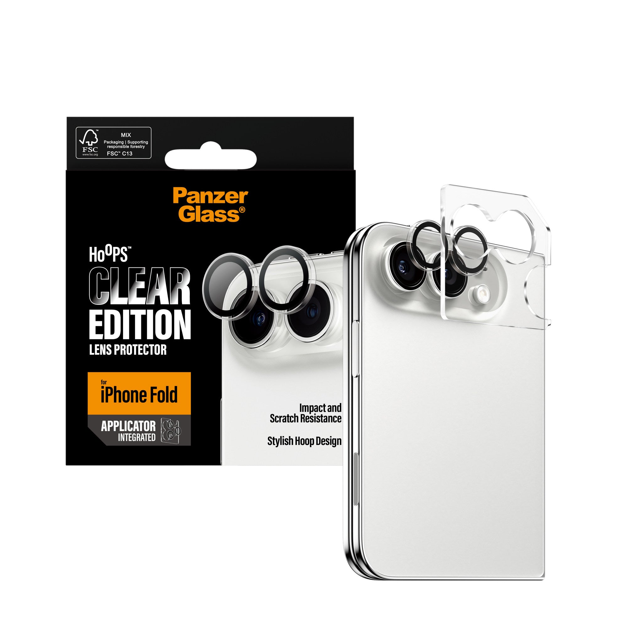 PanzerGlass® Hoops® Camera Lens Protector Transparent iPhone 2026 Fold
