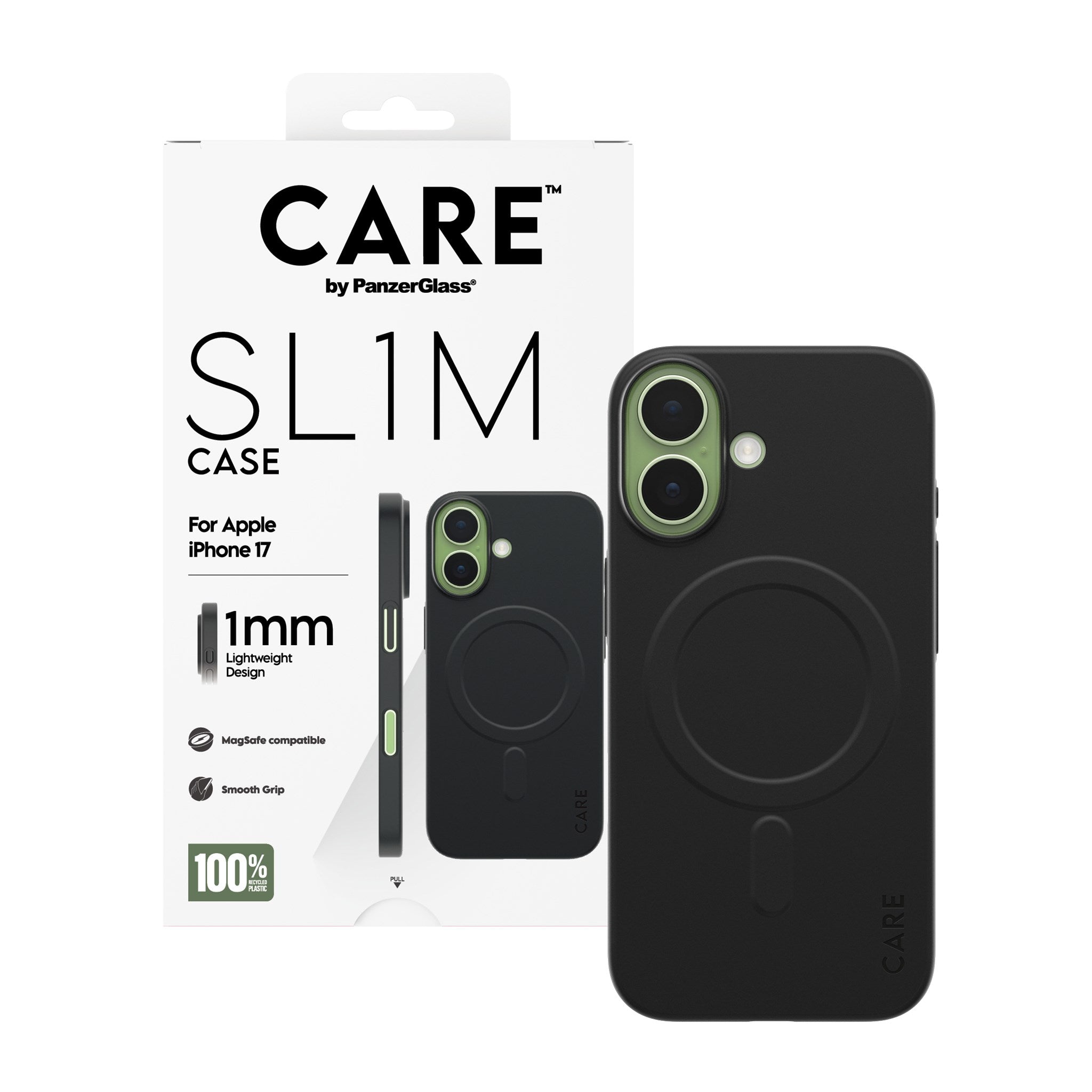 CARE™ by PanzerGlass® SL1M Case Black w. MagSafe iPhone 17