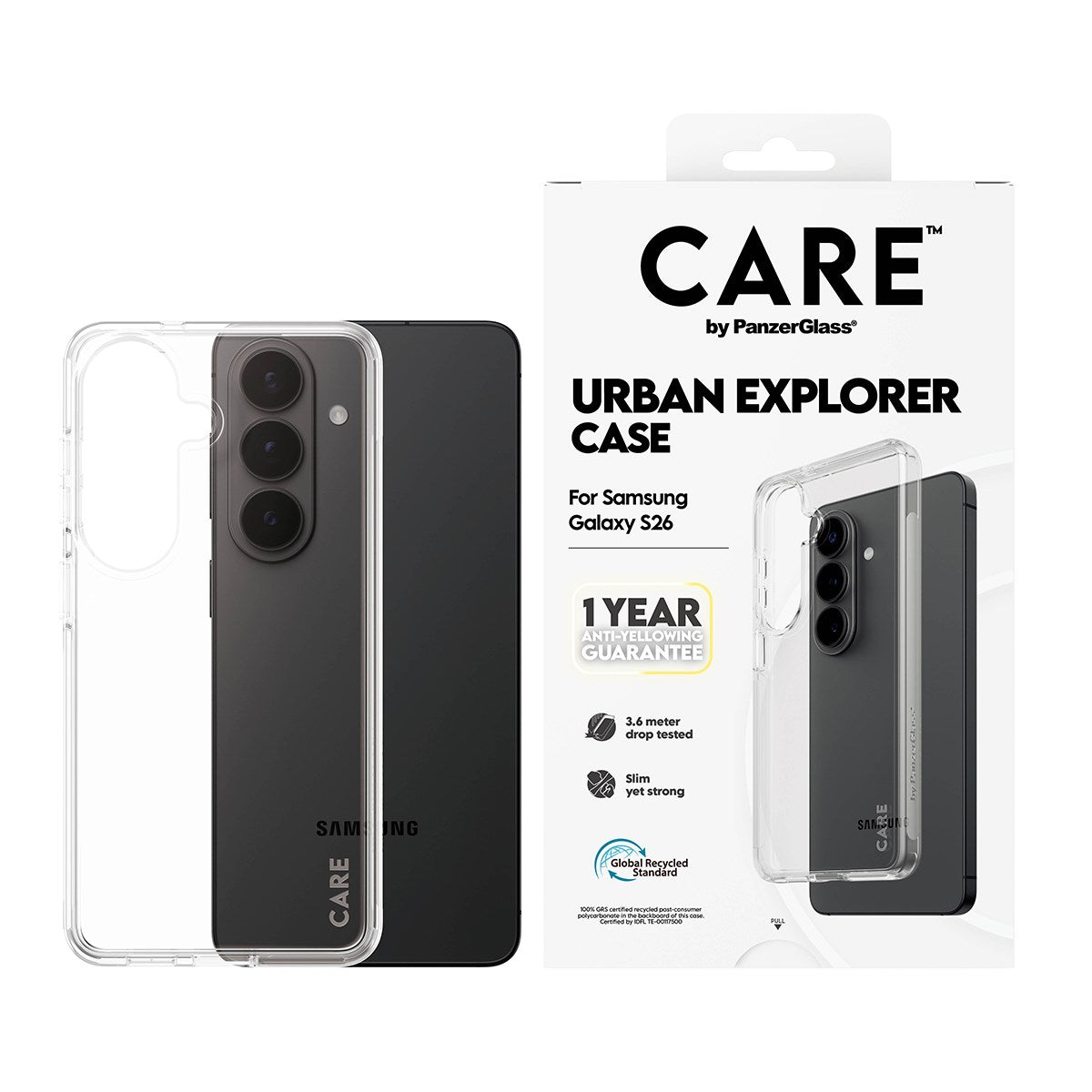 CARE™ by PanzerGlass® Urban Explorer Case Transparent Samsung Galaxy S26