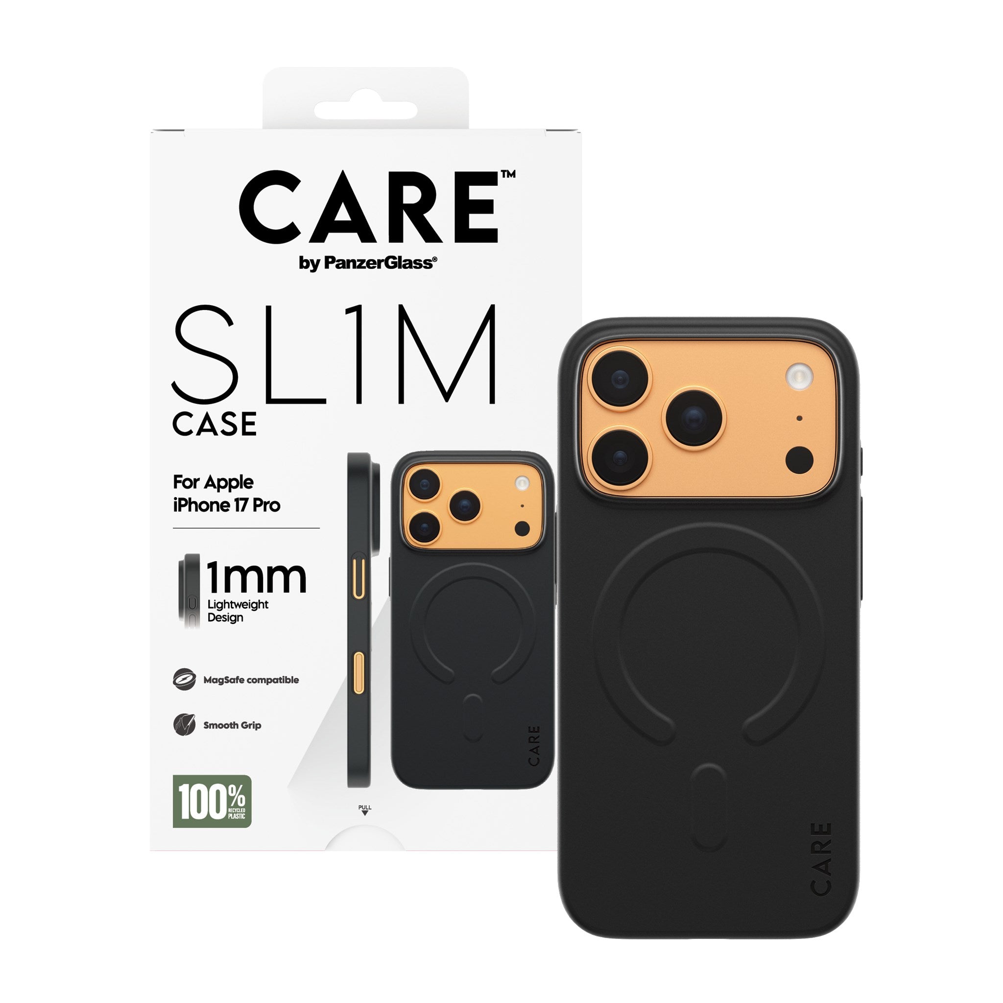 CARE™ by PanzerGlass® SL1M Case Black w. MagSafe iPhone 17 Pro