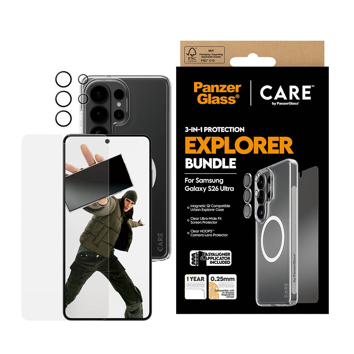 PanzerGlass® | CARE™ by PanzerGlass® 3-in-1 Bundle Samsung Galaxy S26 Ultra