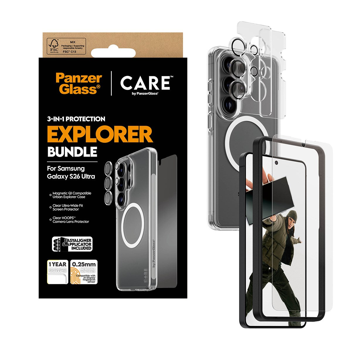 PanzerGlass® | CARE™ by PanzerGlass® 3-in-1 Bundle Samsung Galaxy S26 Ultra