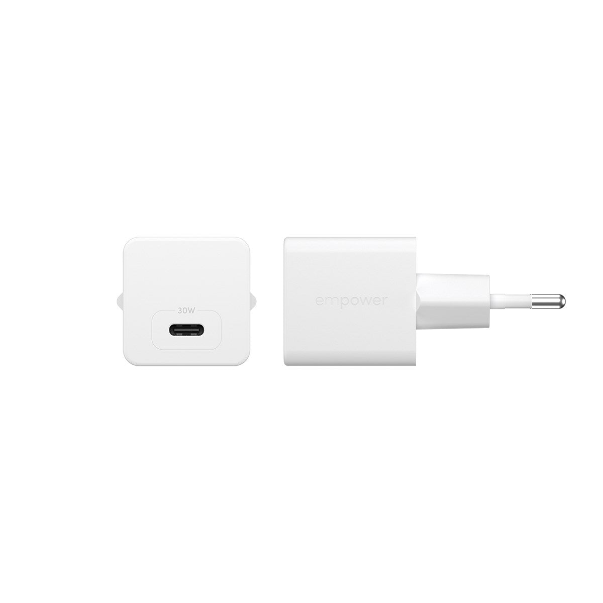 empower™ by PanzerGlass® Turbo 30W Charger Single USB-C | EU Plug | Silver White