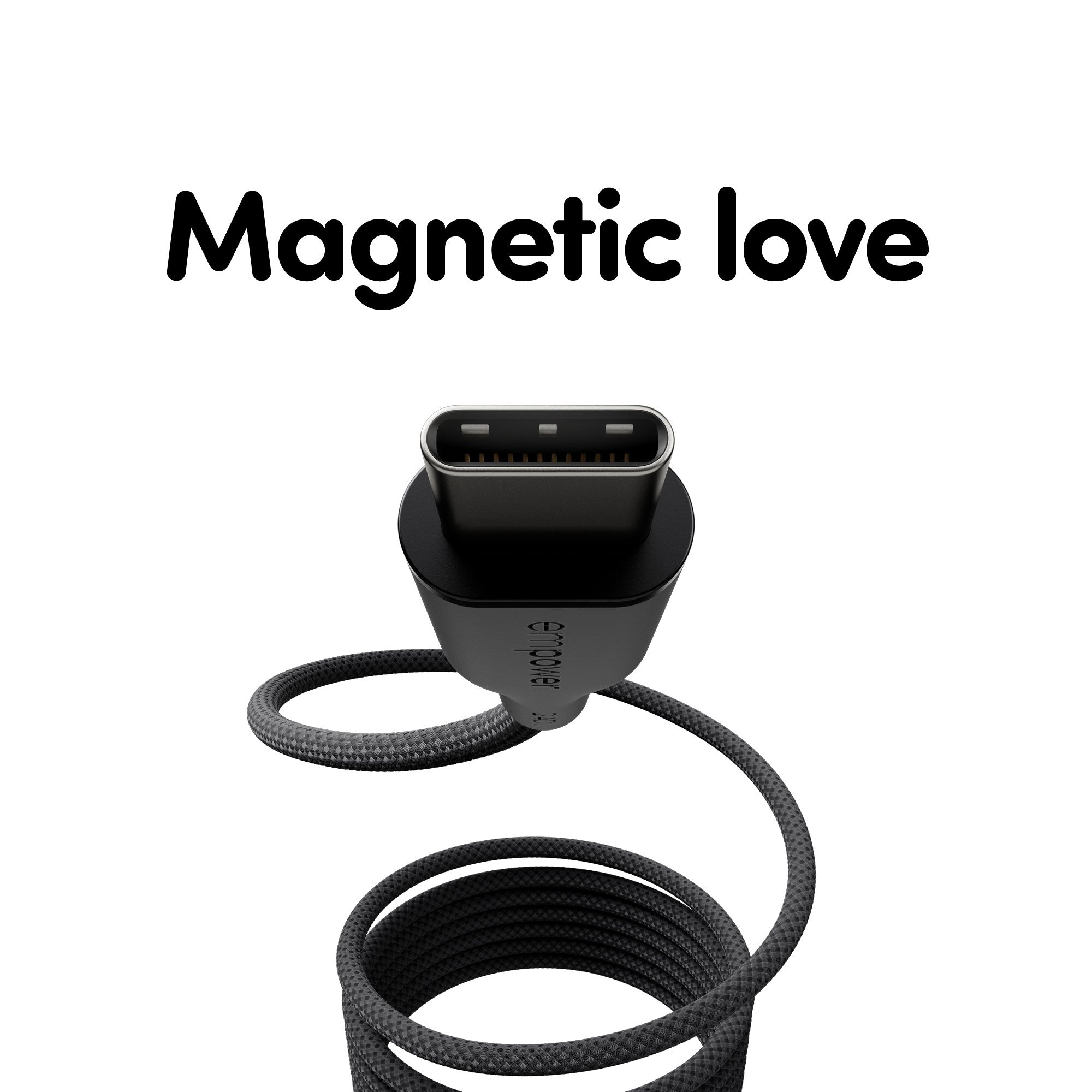 empower™ by PanzerGlass® Magnetic 240W USB-C to USB-C Cable | USB 2.0 | 1.5M | Space Black