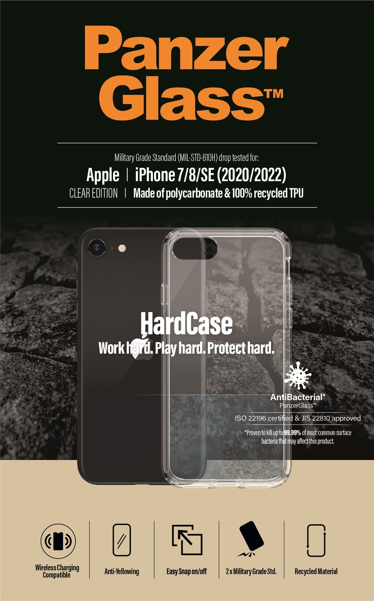 PanzerGlass® HardCase iPhone SE (2020/2022) - Main Image