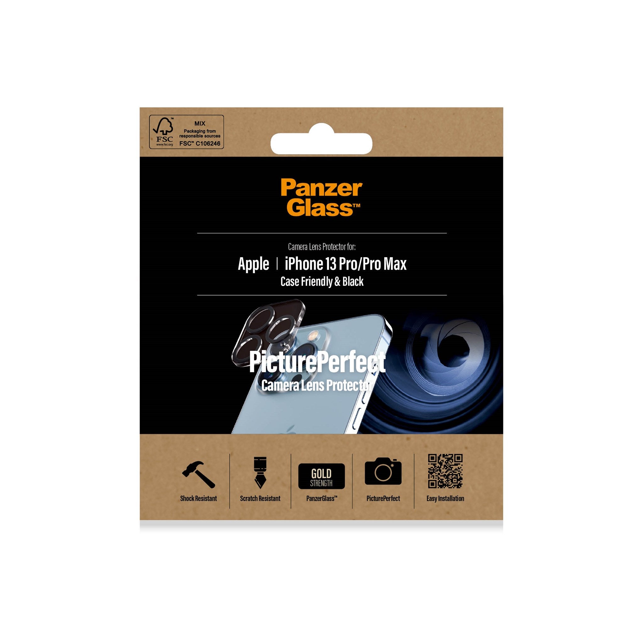 JETech 3-Pack Camera Lens Protector For IPhone 13 Pro & 13 Pro Max - Tempered Glass, Clear