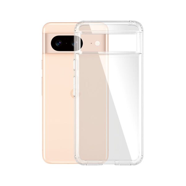 Clear TPU Case + 9H Tempered Glass Screen Protector For Google Pixel 8 - Ultra Slim
