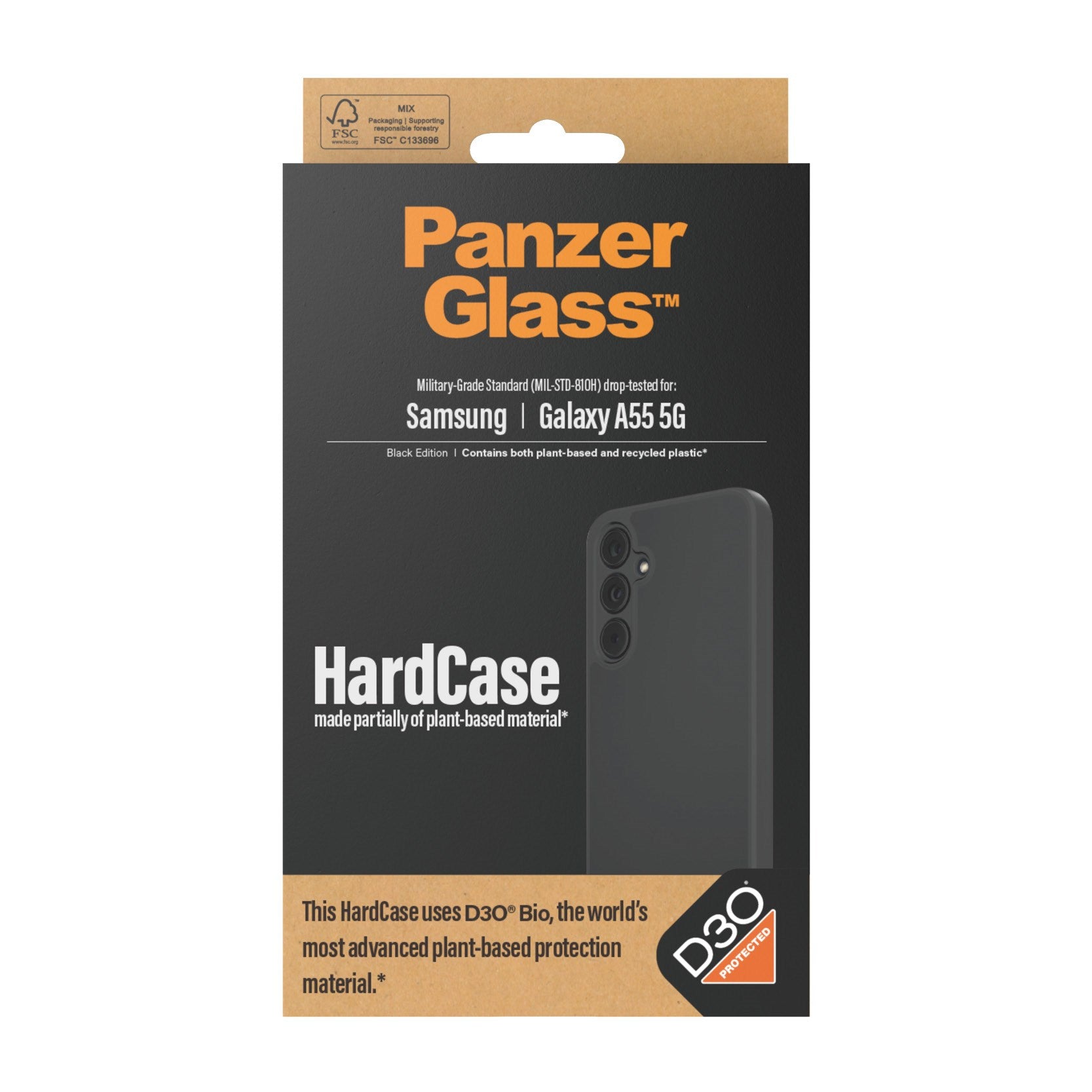 PanzerGlass® HardCase Black with D3O® Samsung Galaxy A55 5G