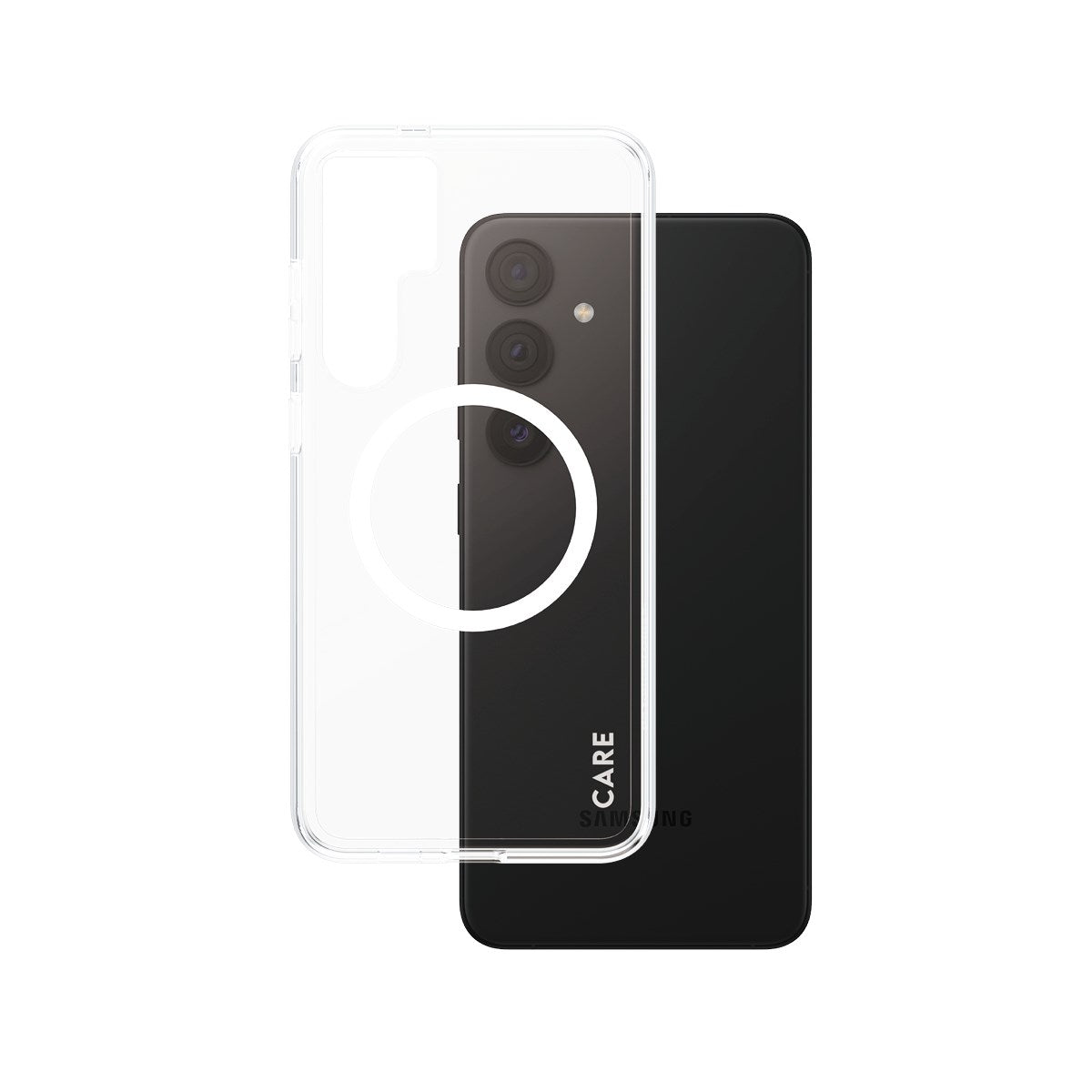 CARE by PanzerGlass® Urban Combat Case Transparent w. White Qi Compatible Samsung Galaxy S24+