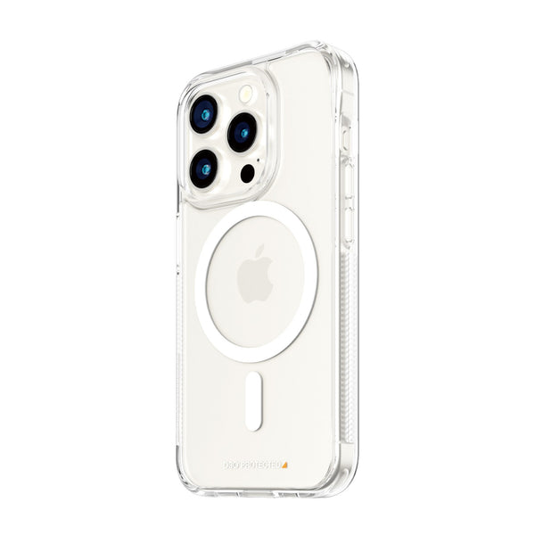 PanzerGlass® HardCase Transparent w. White MagSafe & D3O® iPhone 15 Pr