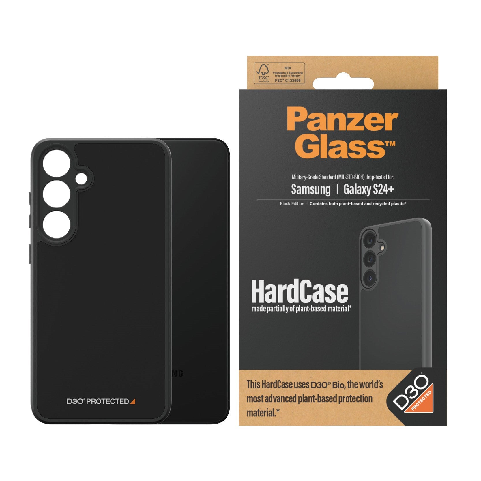 PanzerGlass® HardCase Black w.  D3O® Samsung Galaxy S24+