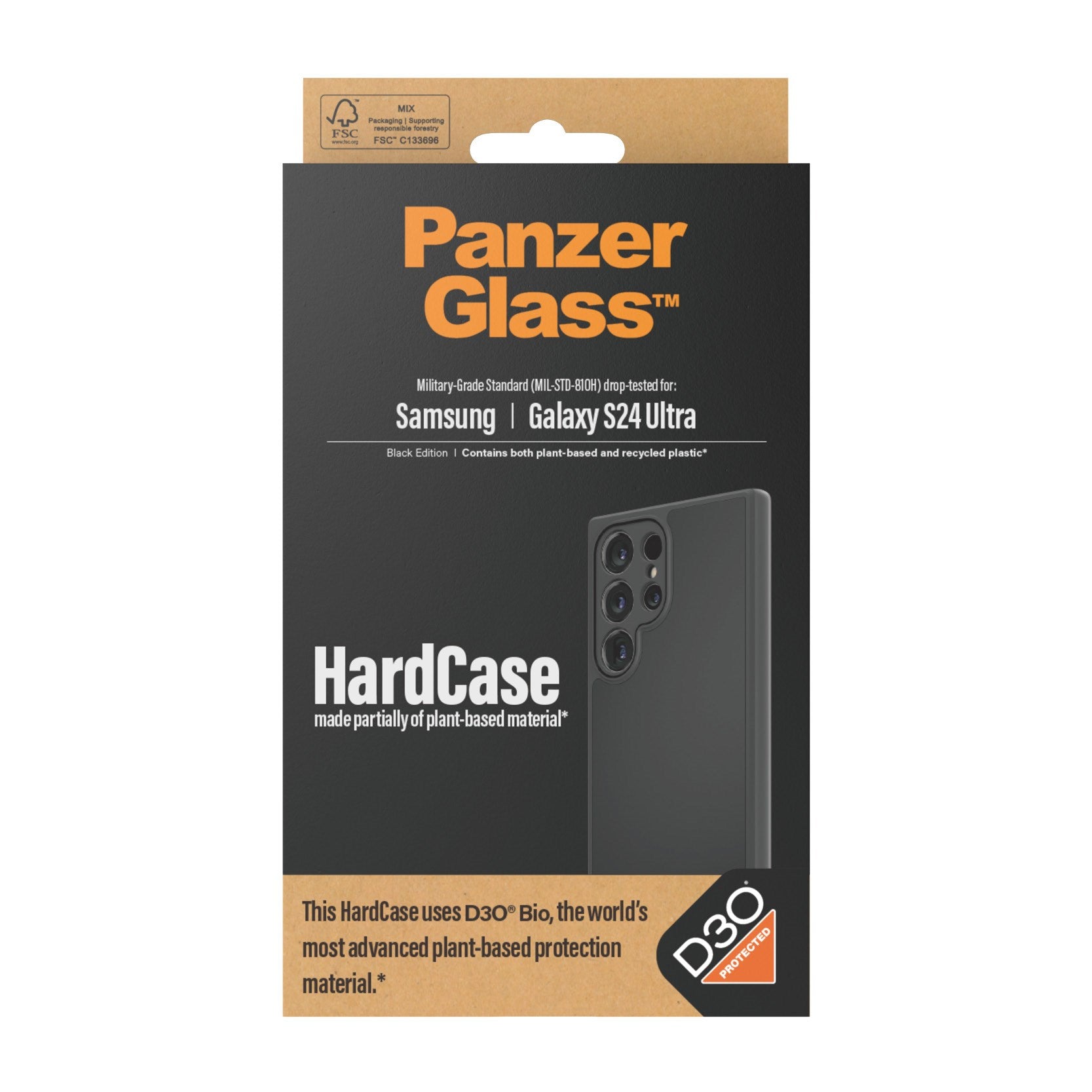 PanzerGlass® HardCase Black w.  D3O® Samsung Galaxy S24 Ultra