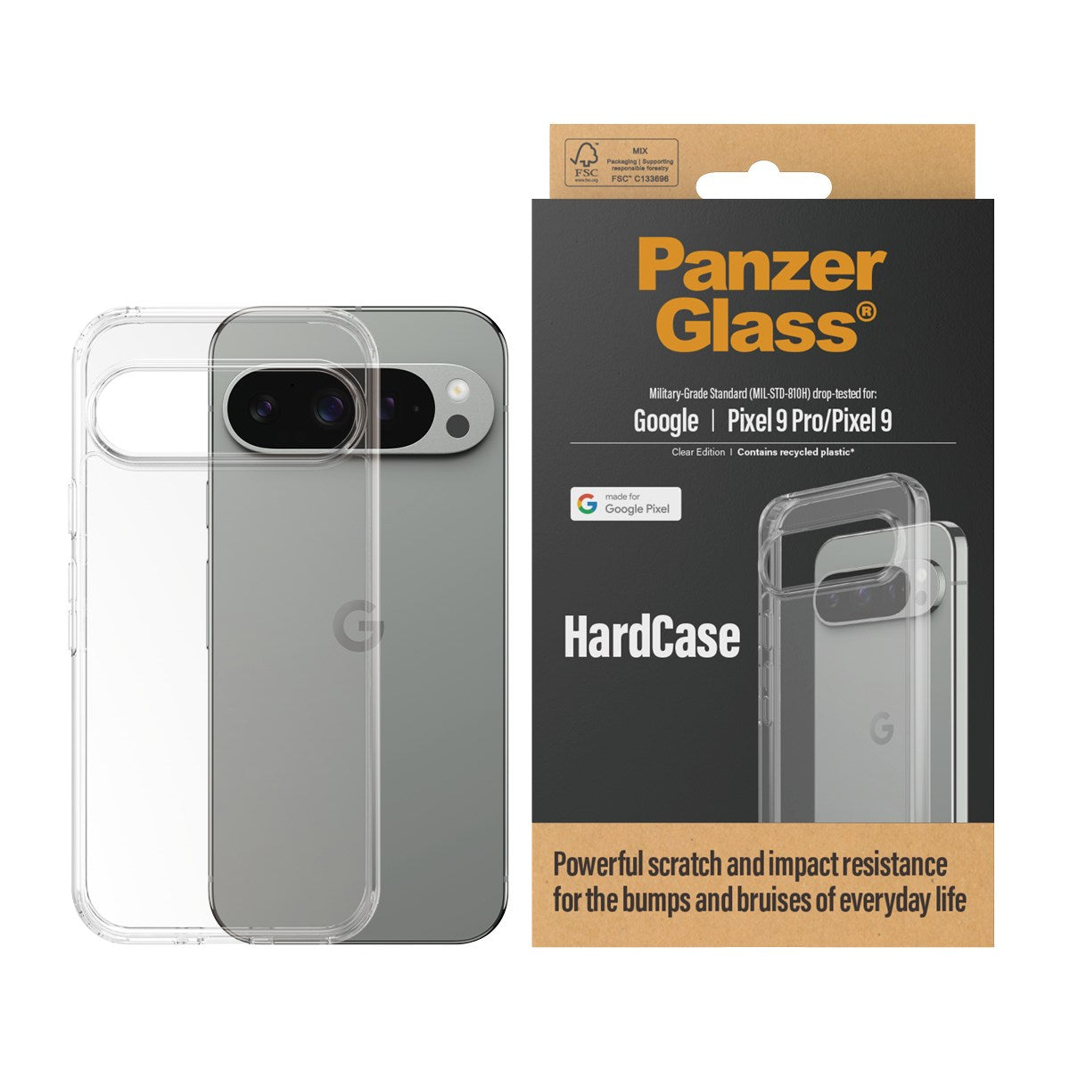 PanzerGlass® HardCase Transparent Google Pixel 9 Pro 5G | 9 5G