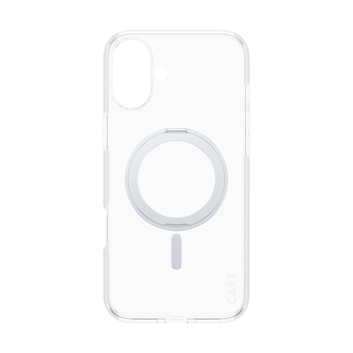 CARE by PanzerGlass® Case Transparent w. Silver Kickstand & MagSafe iPhone 16 Plus