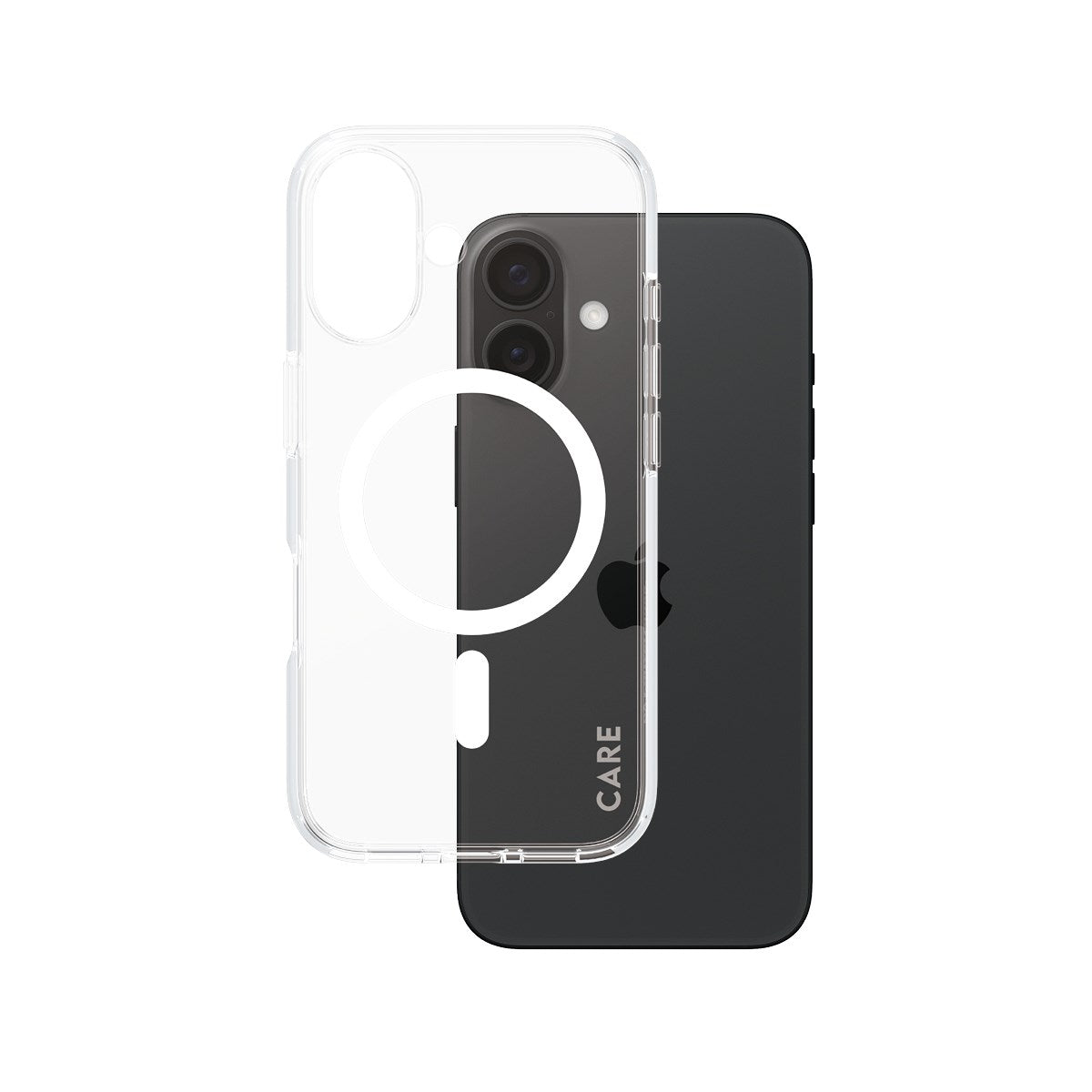 CARE by PanzerGlass® Urban Combat Case Transparent w. White MagSafe iPhone 16