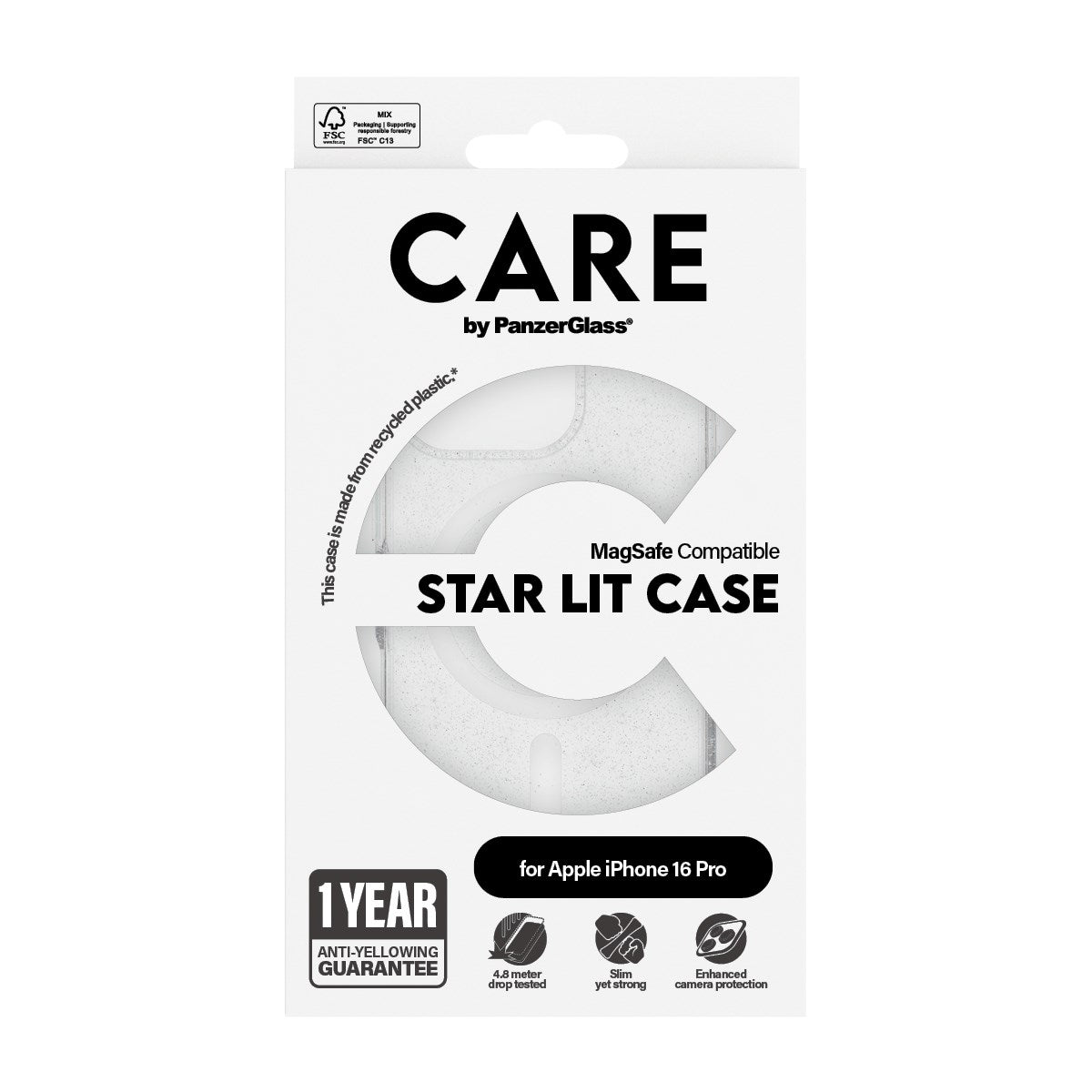 CARE by PanzerGlass® Urban Combat Case Star Lit w. White MagSafe iPhone 16 Pro