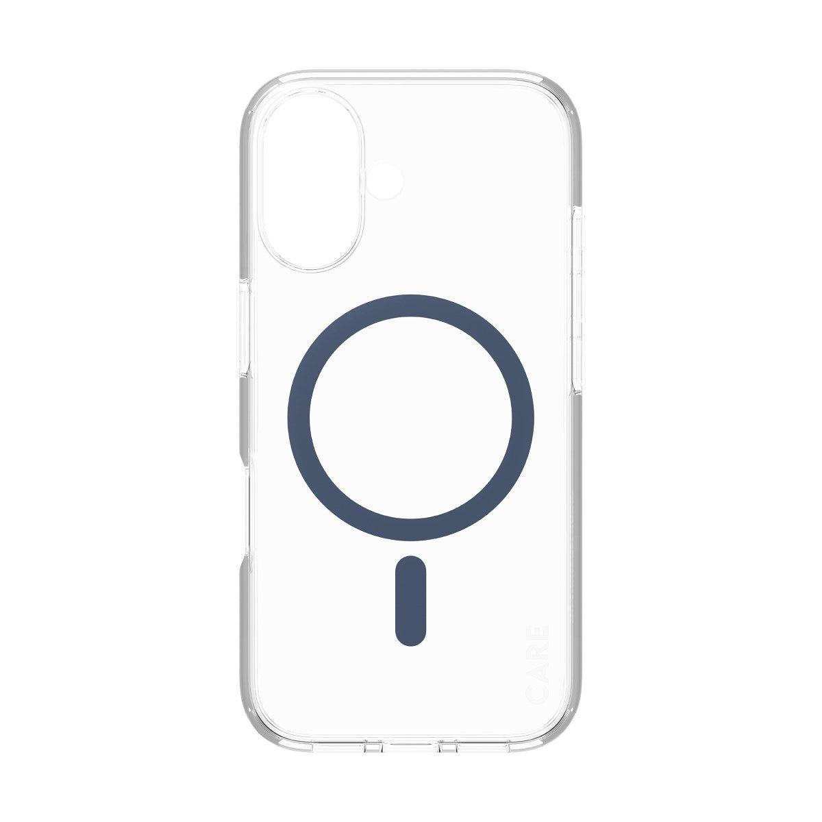 CARE by PanzerGlass® Urban Combat Case Transparent w. Blue MagSafe iPhone 16