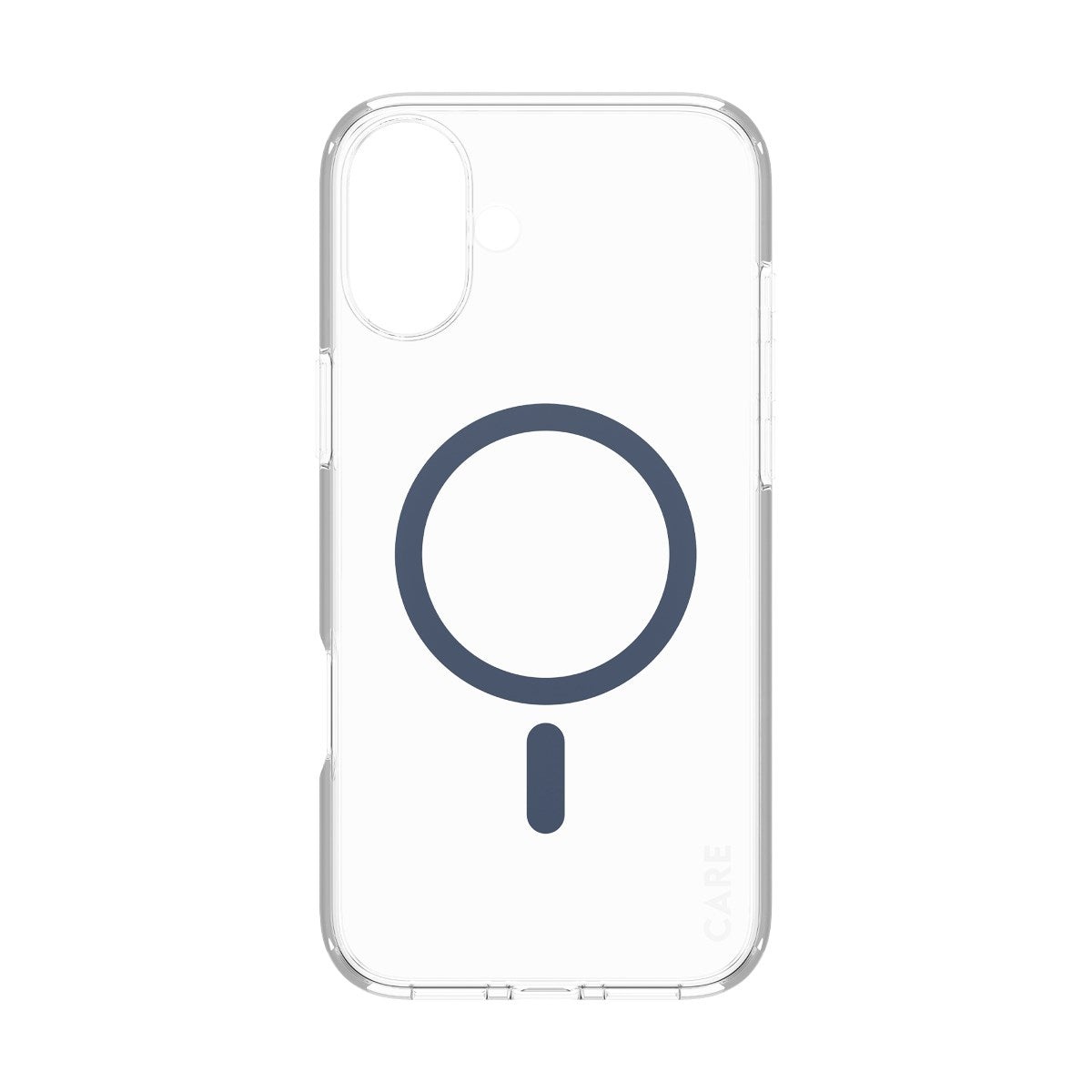 CARE by PanzerGlass® Urban Combat Case Transparent w. Blue MagSafe iPhone 16 Plus