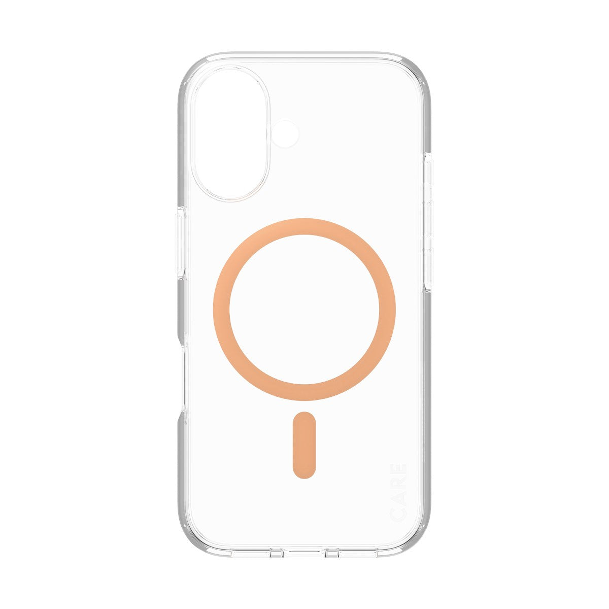 CARE by PanzerGlass® Urban Combat Case Transparent w. Peachy MagSafe iPhone 16