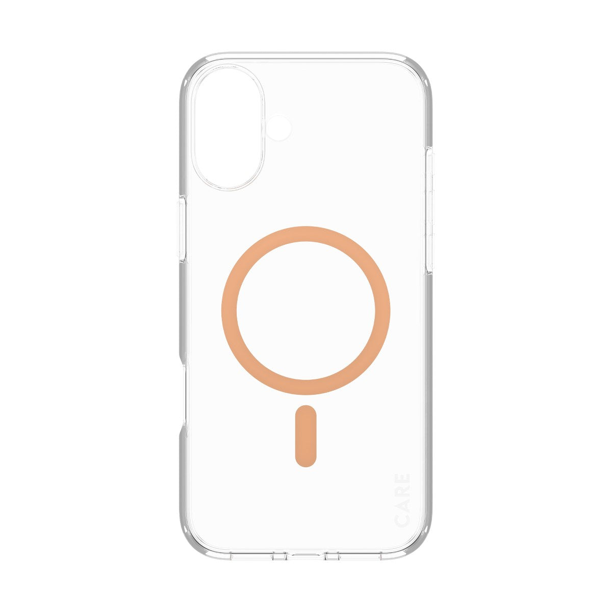 CARE by PanzerGlass® Urban Combat Case Transparent w. Peachy MagSafe iPhone 16 Plus
