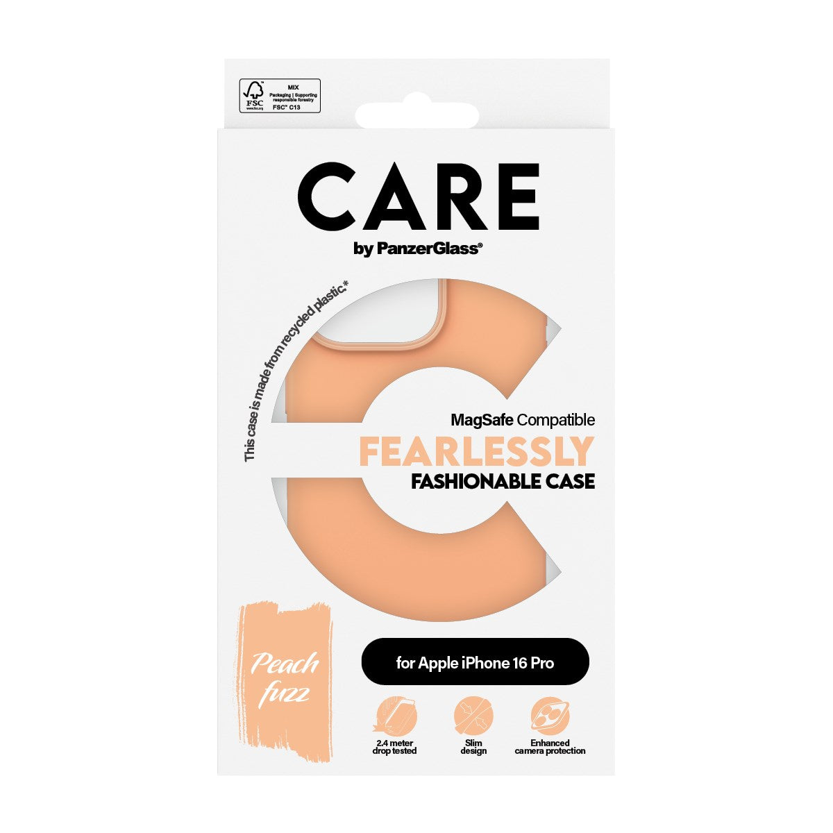 CARE by PanzerGlass® Case Peachy w. MagSafe iPhone 16 Pro
