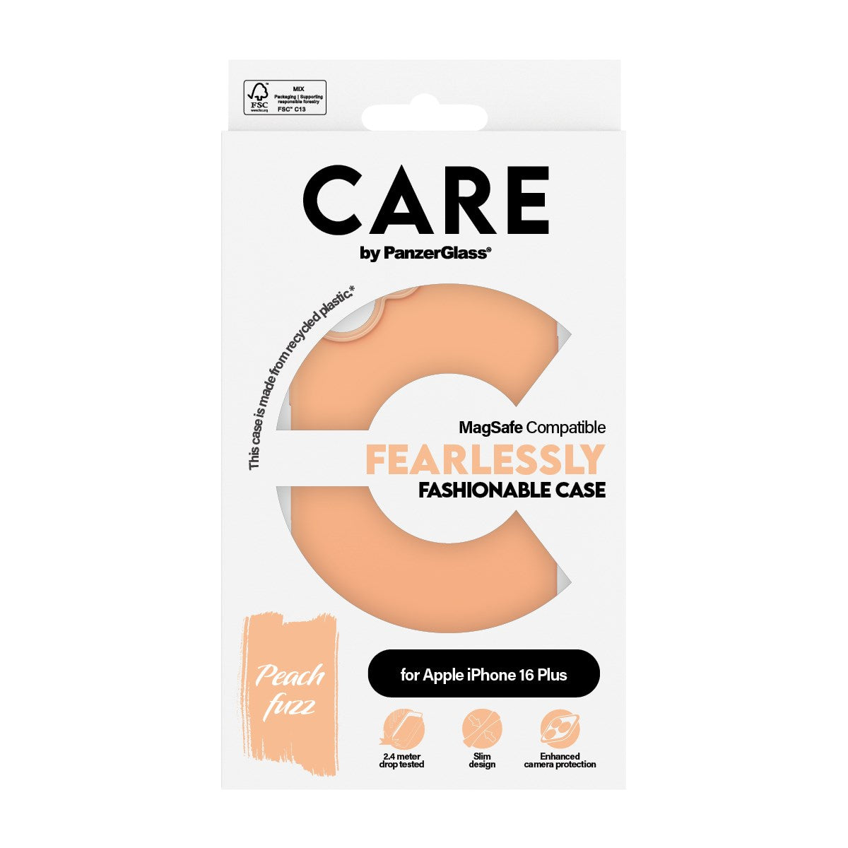 CARE by PanzerGlass® Case Peachy w. MagSafe iPhone 16 Plus