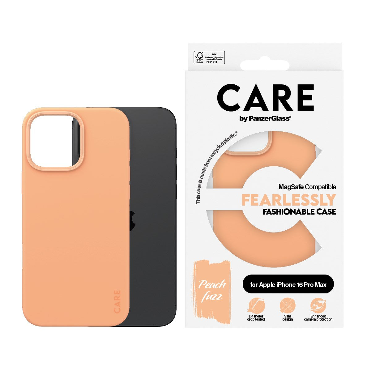 CARE by PanzerGlass® Case Peachy w. MagSafe iPhone 16 Pro Max