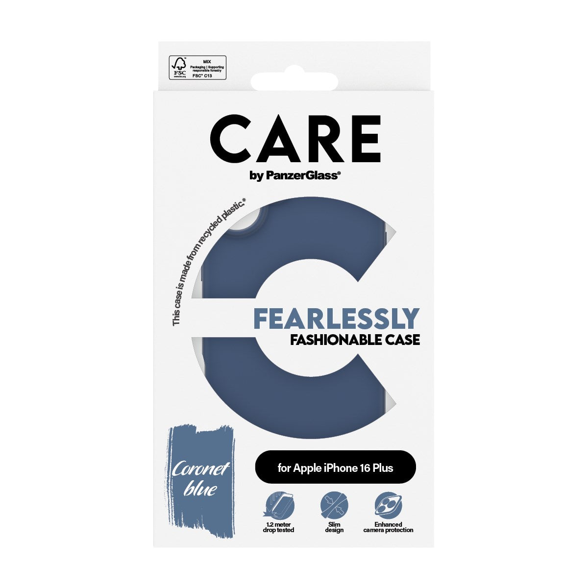 CARE by PanzerGlass® Case Blue iPhone 16 Plus
