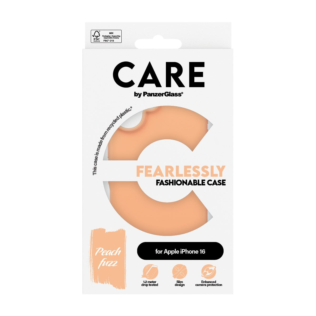 CARE by PanzerGlass® Case Peachy iPhone 16