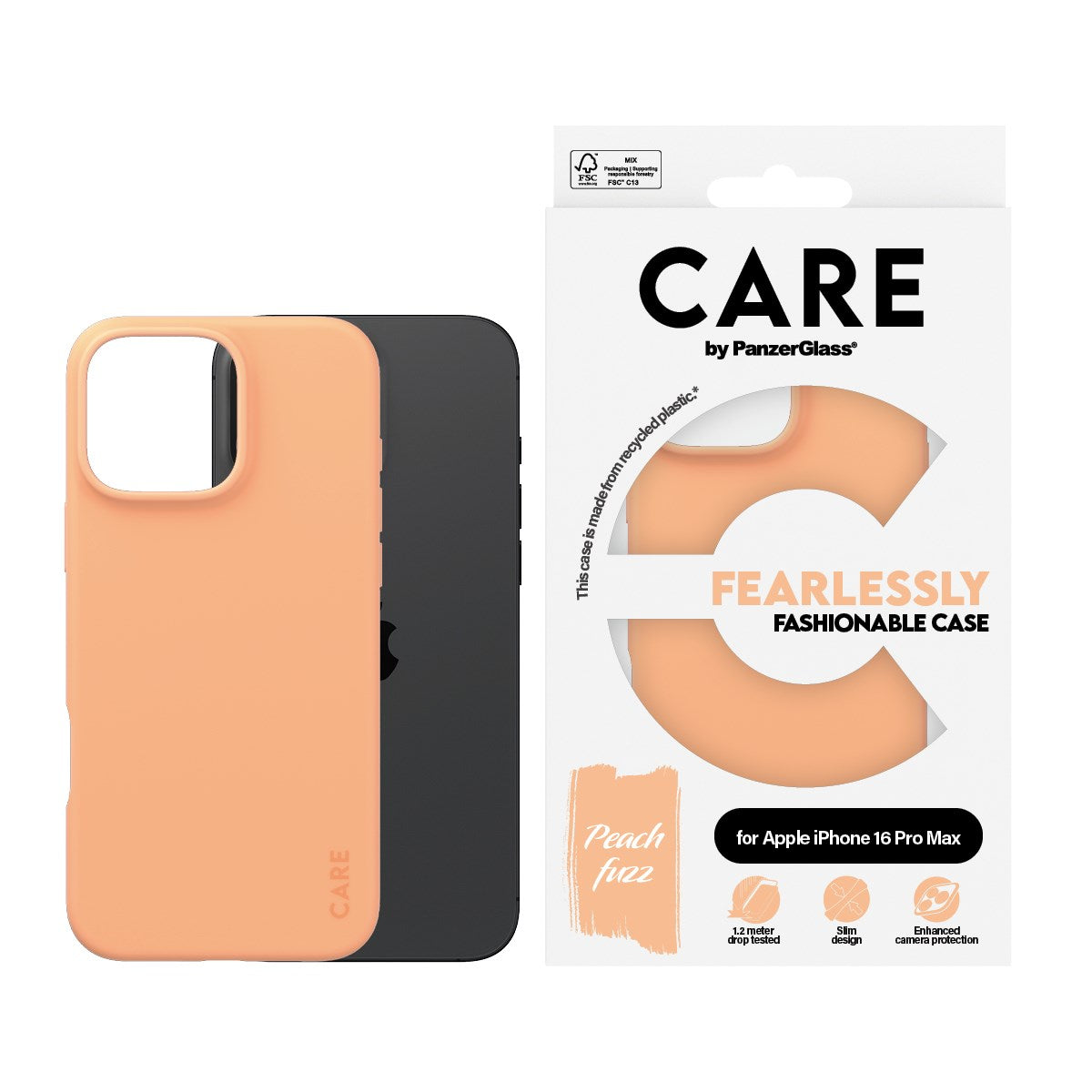 CARE by PanzerGlass® Case Peachy iPhone 16 Pro Max