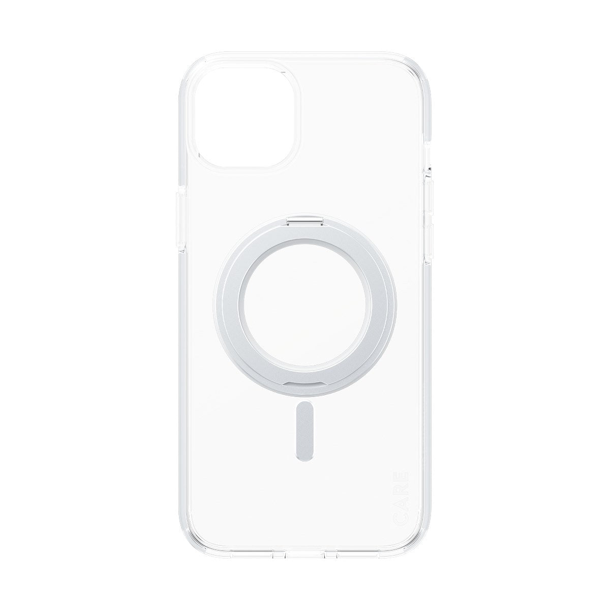 CARE™ by PanzerGlass® Case Transparent w. Silver Kickstand & MagSafe iPhone 15 Plus