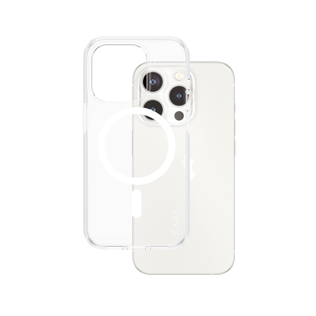 CARE by PanzerGlass® Urban Combat Case Transparent w. White MagSafe iPhone 15 Pro