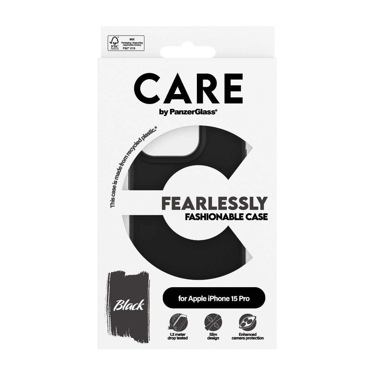 CARE by PanzerGlass® Case Black iPhone 15 Pro