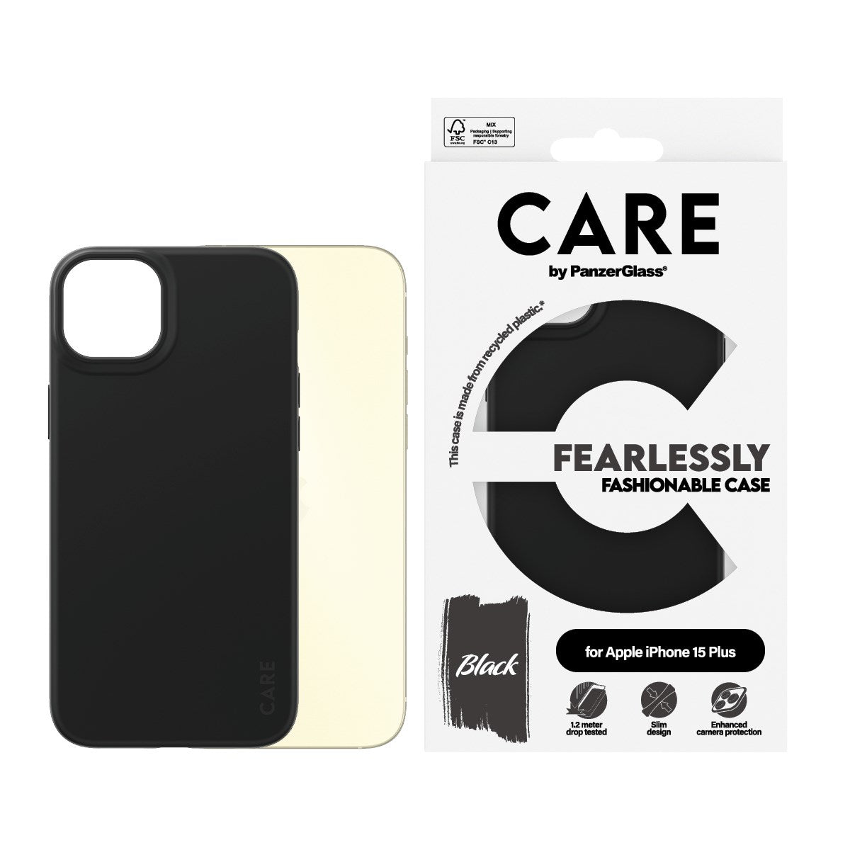 CARE™ by PanzerGlass® Case Black iPhone 15 Plus