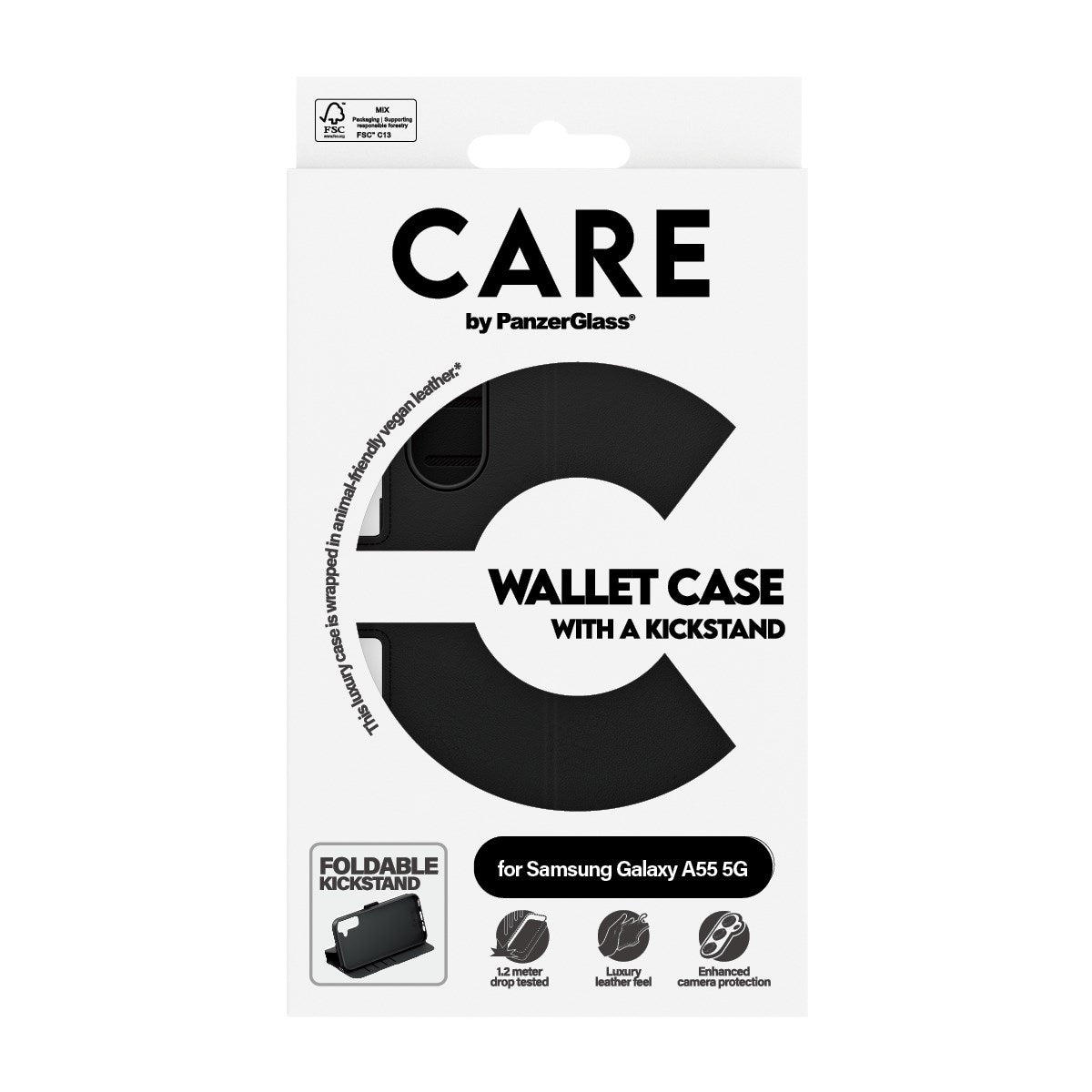CARE by PanzerGlass® Wallet Case w. Kickstand Samsung Galaxy A55 5G