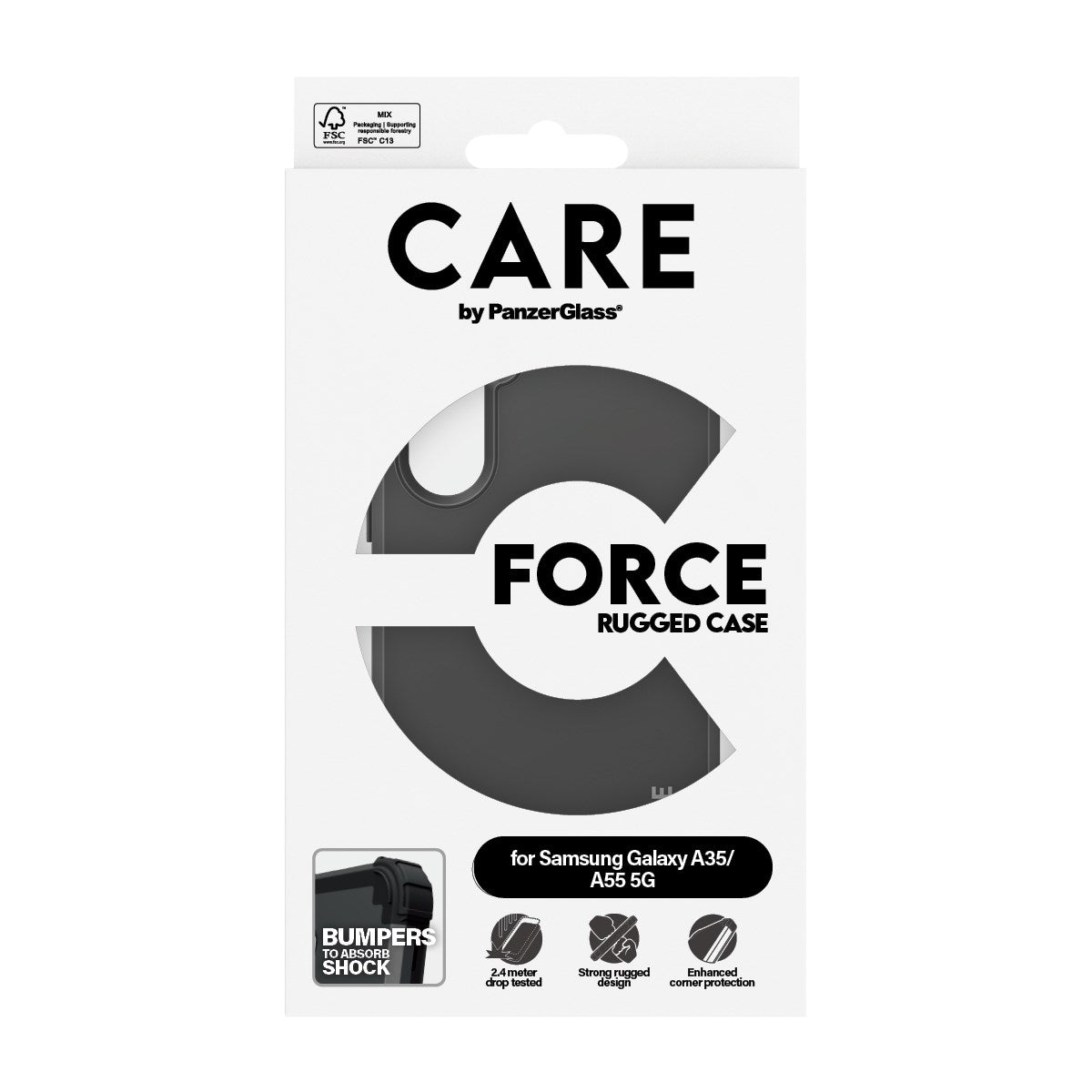 CARE by PanzerGlass® Case Black FORCE Samsung Galaxy A35 5G