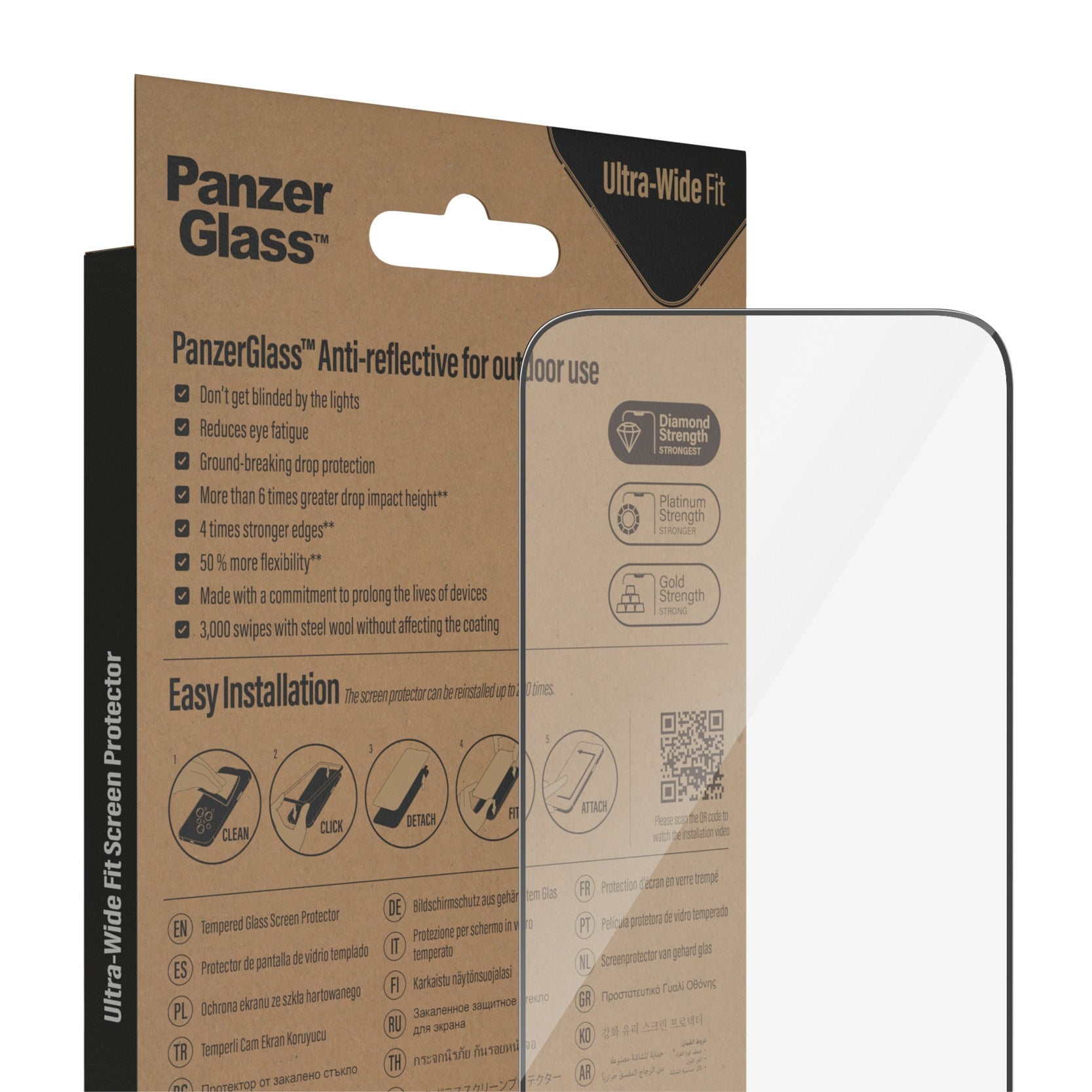 PanzerGlass® Anti-Reflective Screen Protector iPhone 14 Pro Max | Ultra-Wide Fit w. EasyAligner