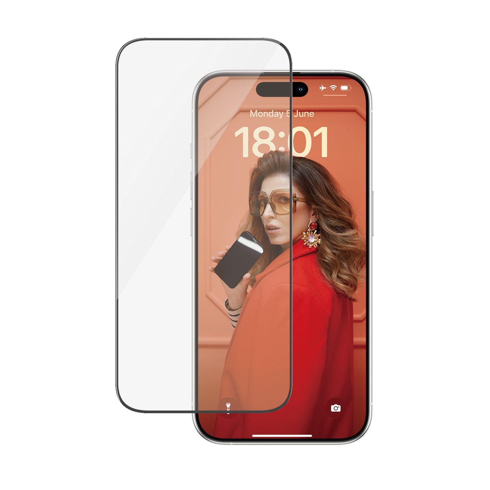 PanzerGlass® Screen Protector iPhone 15 Pro | Ultra-Wide Fit w. EasyAligner