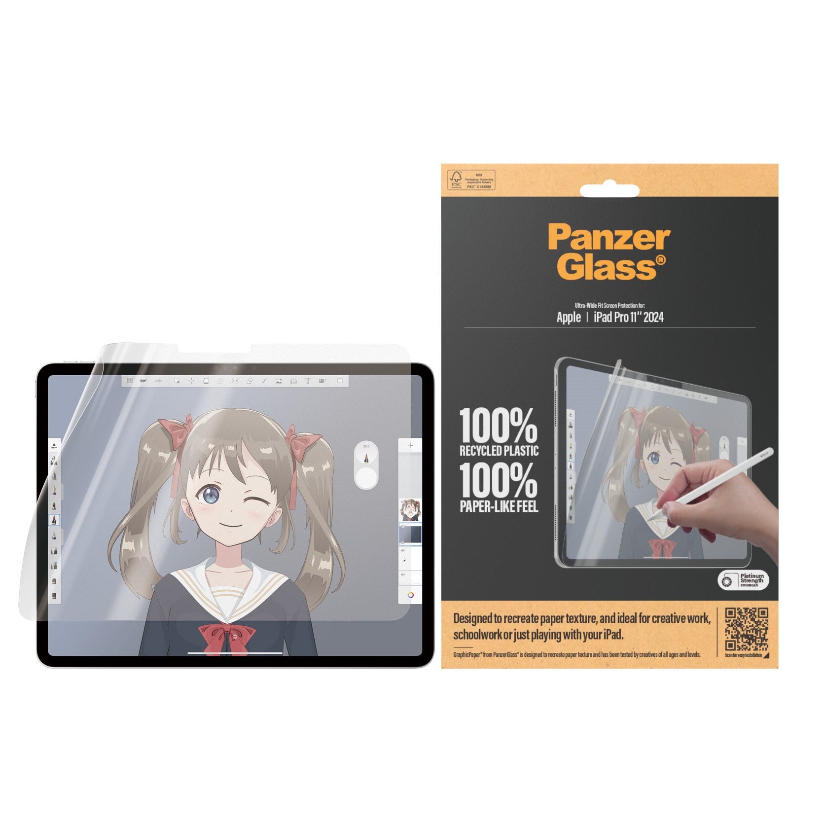 PanzerGlass® GraphicPaper® Screen Protector iPad Pro 11'' (2024-2025) | Ultra-Wide Fit