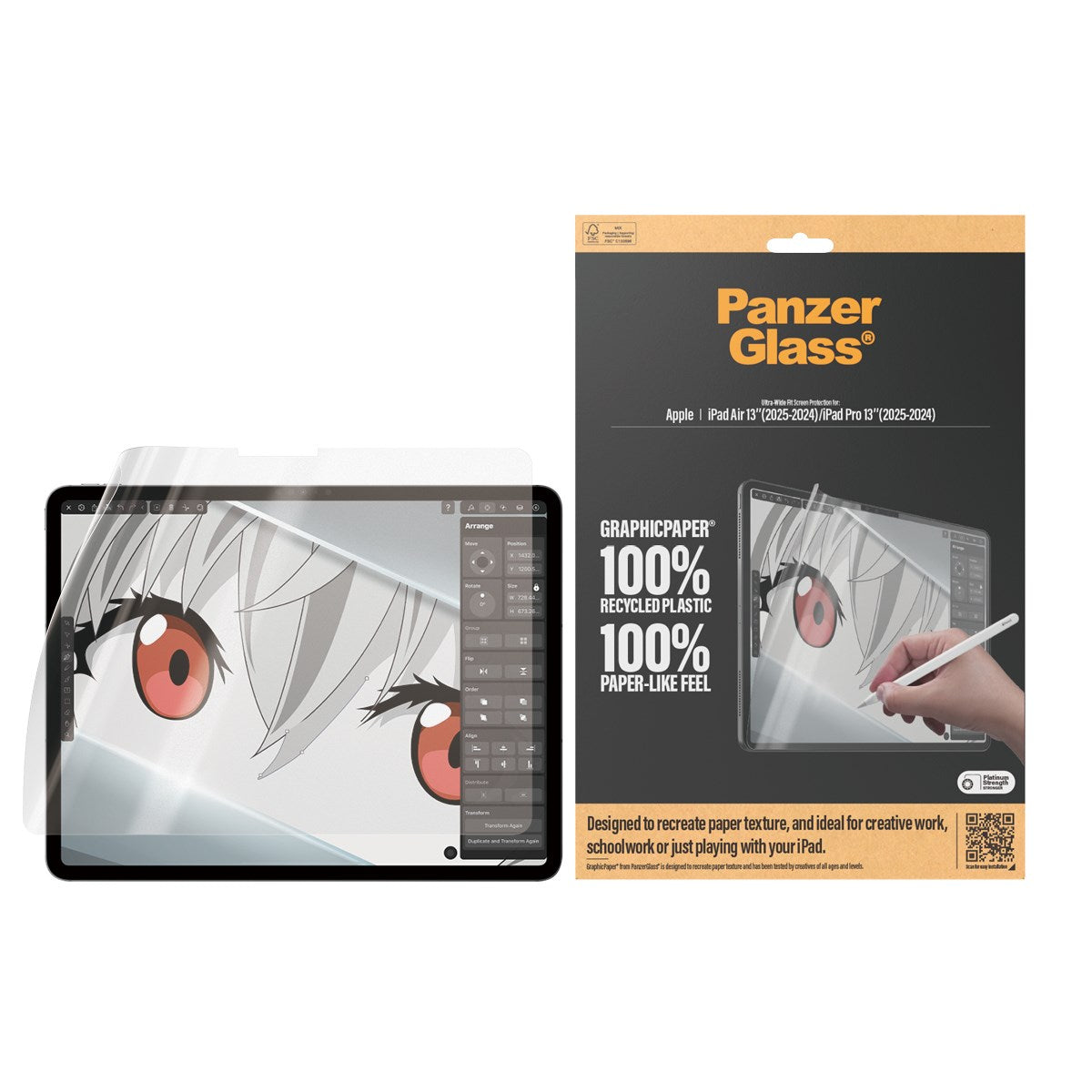PanzerGlass® GraphicPaper® Screen Protector iPad Air 13'' (2025-2024) | iPad Pro 13'' (2025-2024) | Ultra-Wide Fit