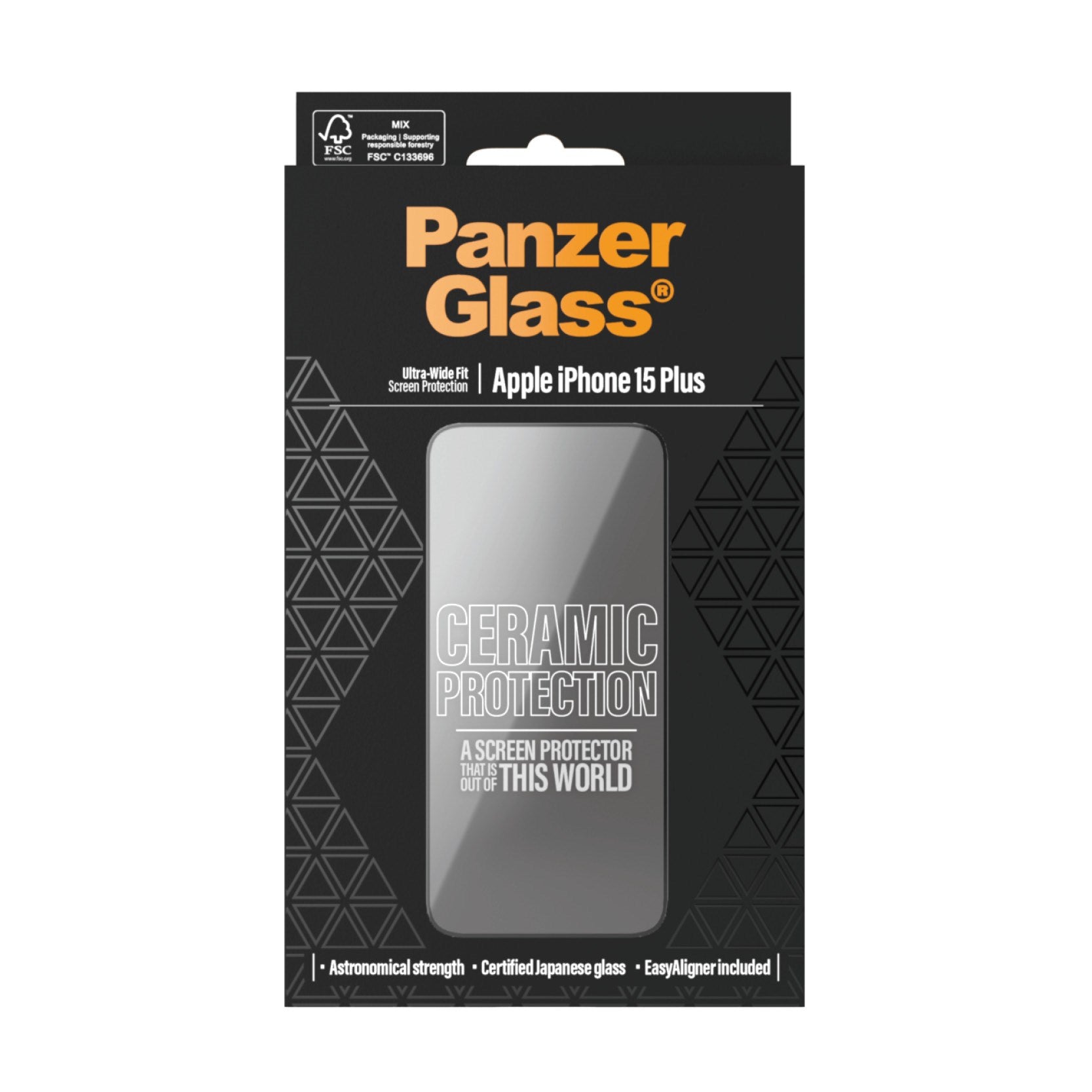 PanzerGlass® Ceramic Protection for iPhone 15 Plus | Ultra-Wide Fit w. EasyAligner w. EasyAlignerr