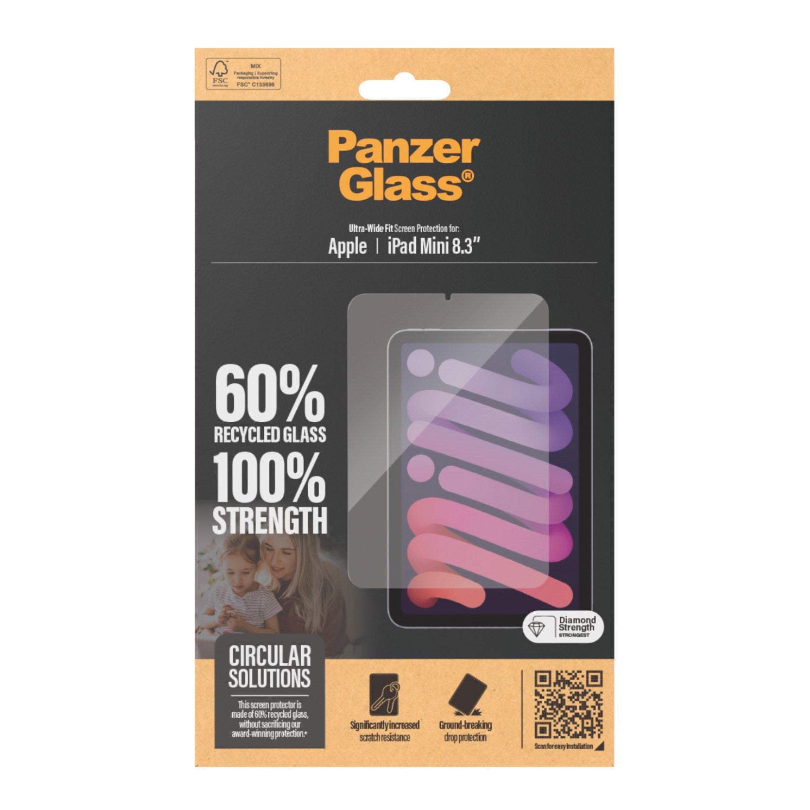 PanzerGlass® Screen Protector iPad Mini 8.3'' (2021, 2024) | Ultra-Wide Fit