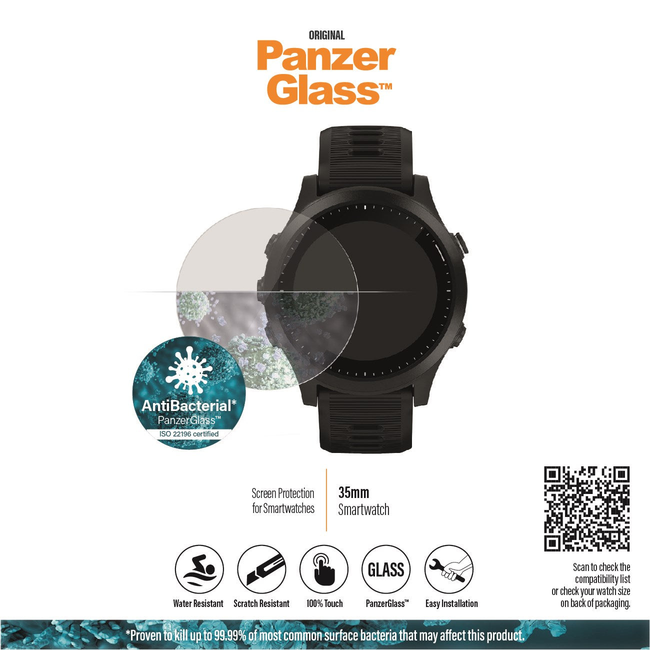 PanzerGlass® SmartWatch 35mm | Screen Protector Glass