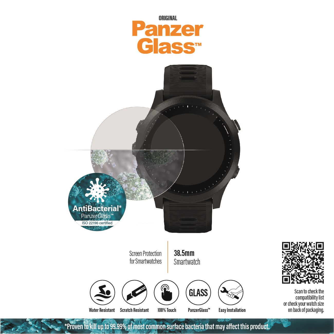 PanzerGlass® SmartWatch 38.5mm | Screen Protector Glass
