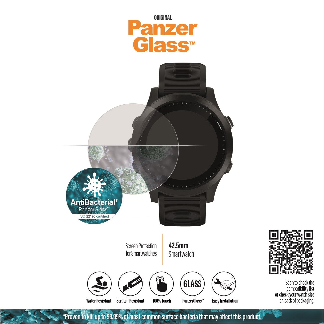 PanzerGlass® SmartWatch 42.5mm | Screen Protector Glass